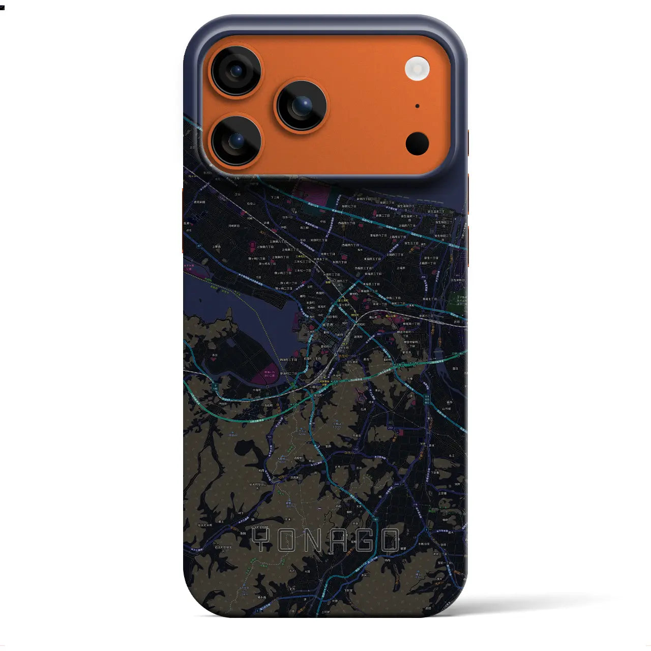 【米子(鳥取県)】地図柄iPhoneケース(バックカバータイプ)