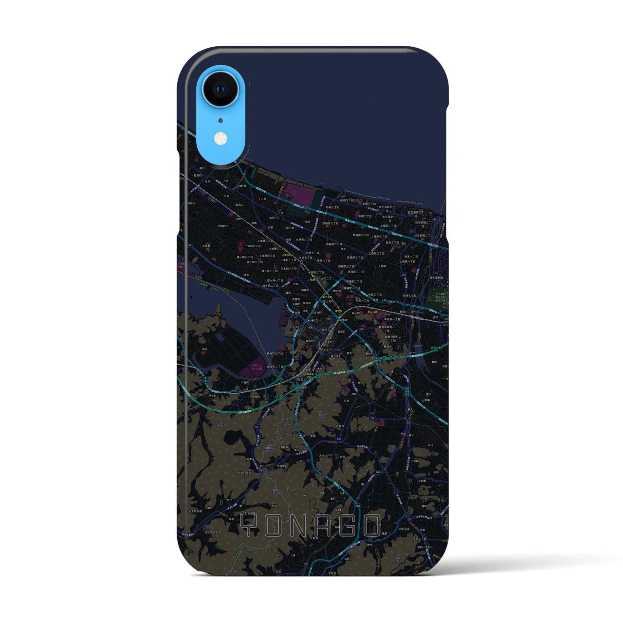 【米子(鳥取県)】地図柄iPhoneケース(バックカバータイプ)