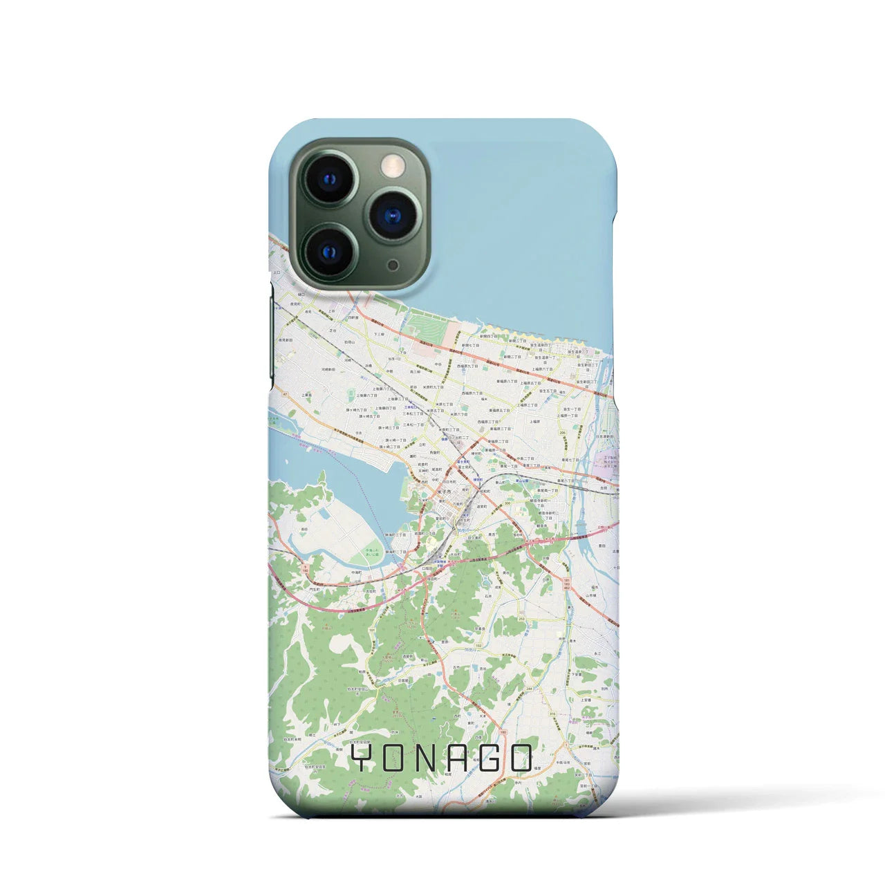 【米子(鳥取県)】地図柄iPhoneケース(バックカバータイプ)