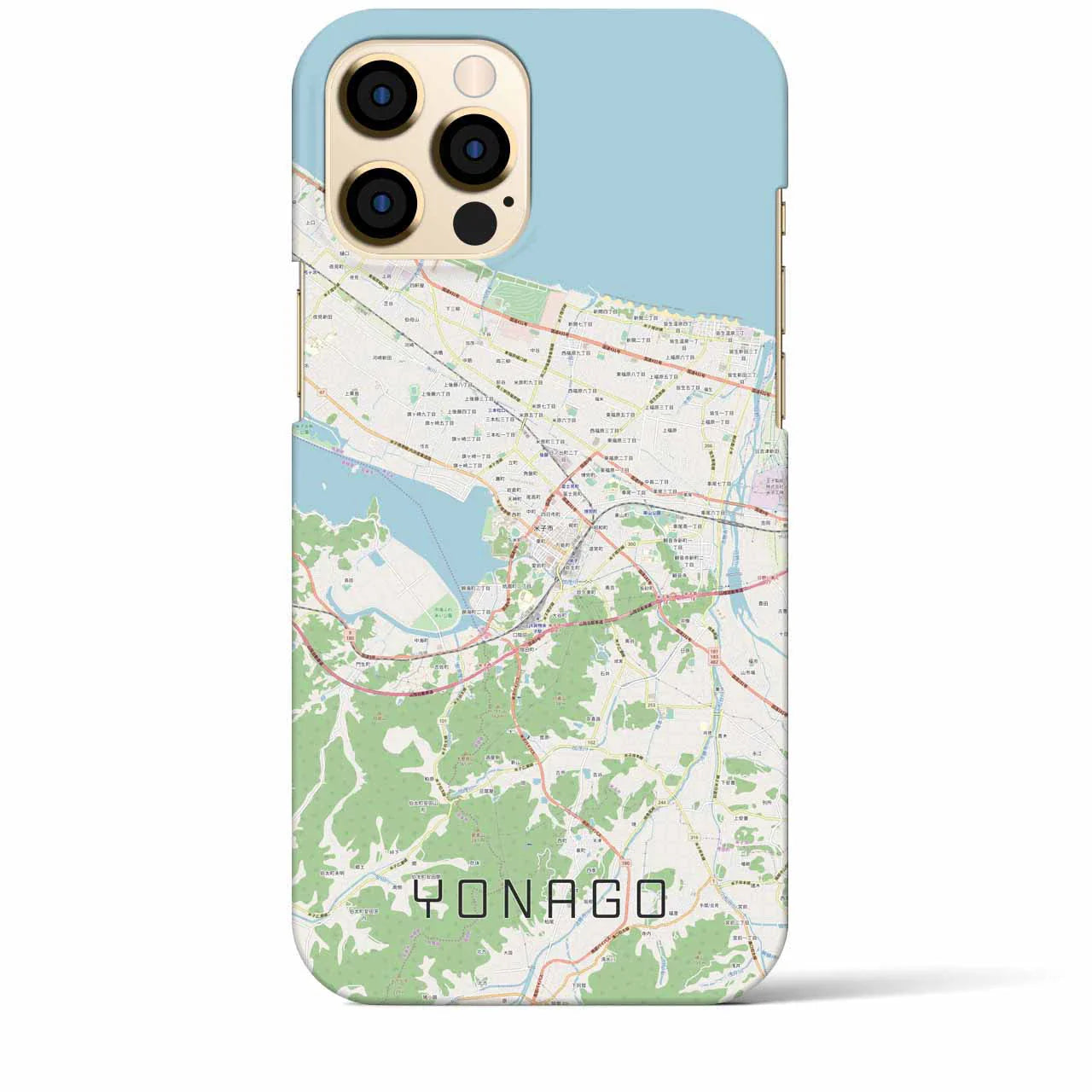 【米子(鳥取県)】地図柄iPhoneケース(バックカバータイプ)