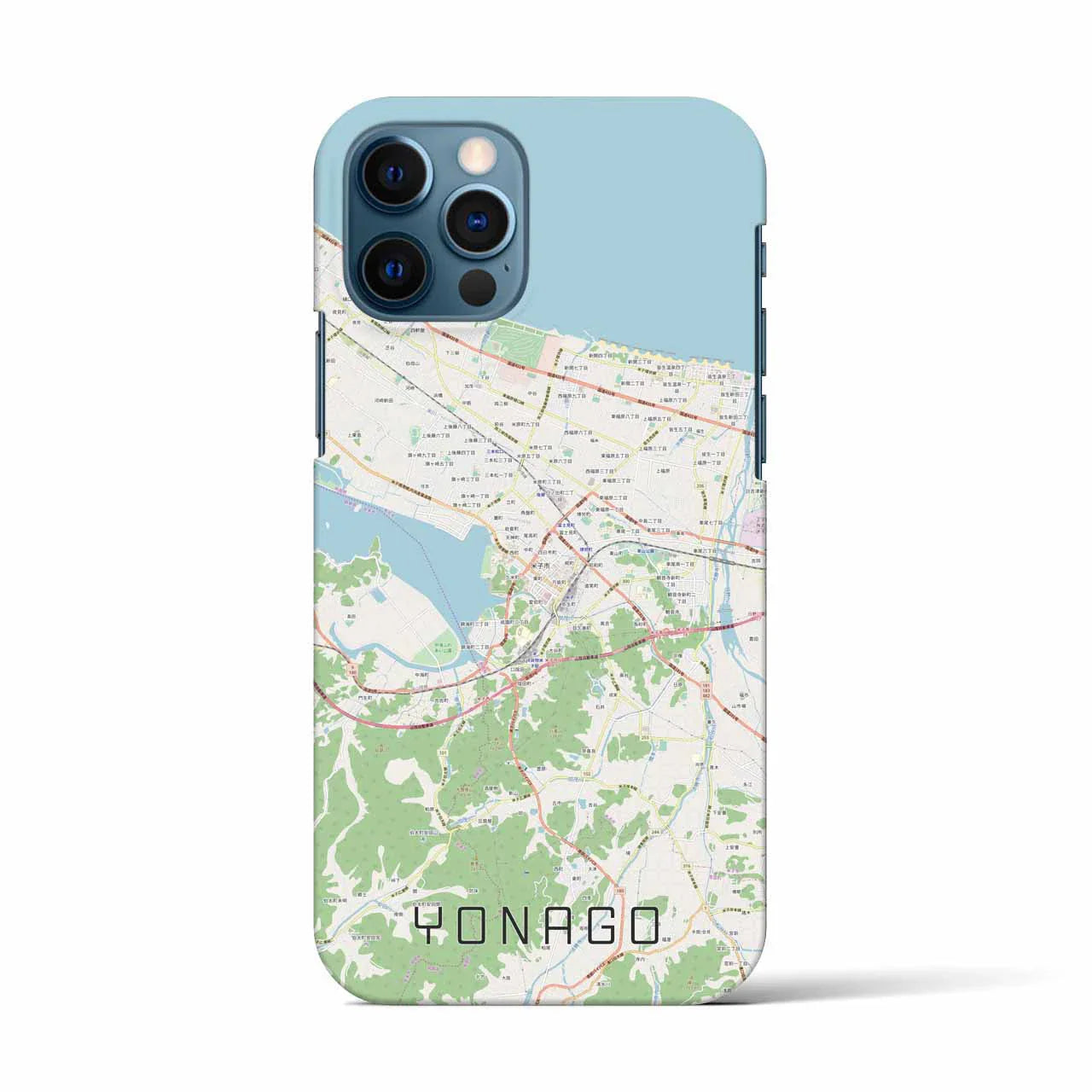【米子(鳥取県)】地図柄iPhoneケース(バックカバータイプ)