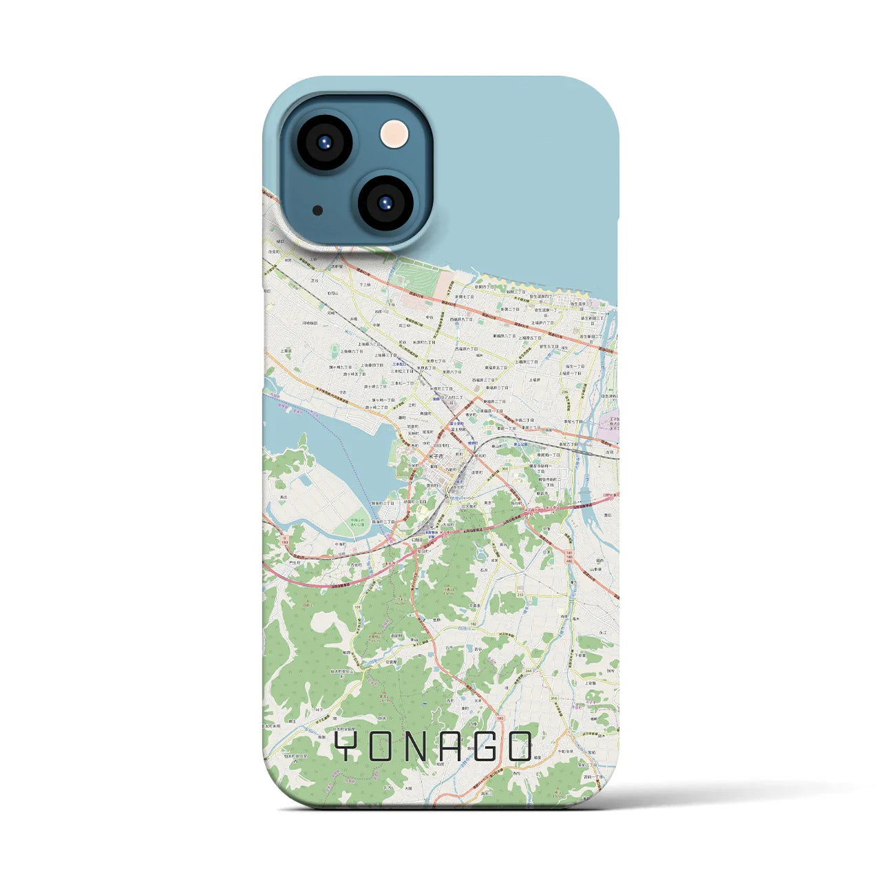 【米子(鳥取県)】地図柄iPhoneケース(バックカバータイプ)