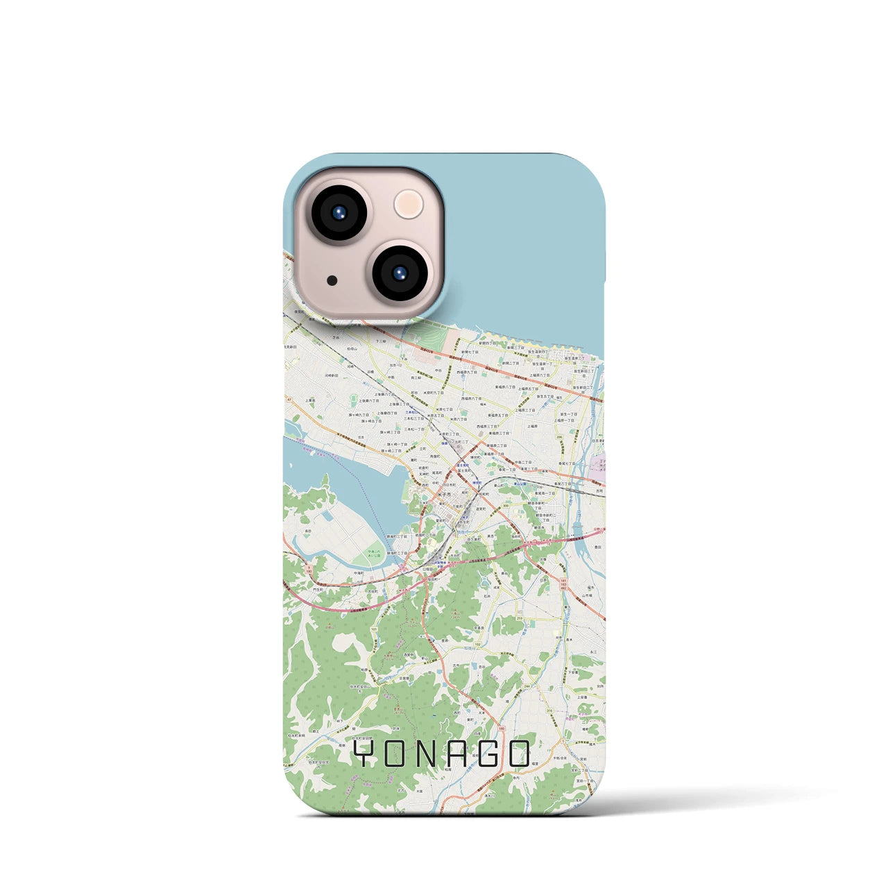 【米子(鳥取県)】地図柄iPhoneケース(バックカバータイプ)