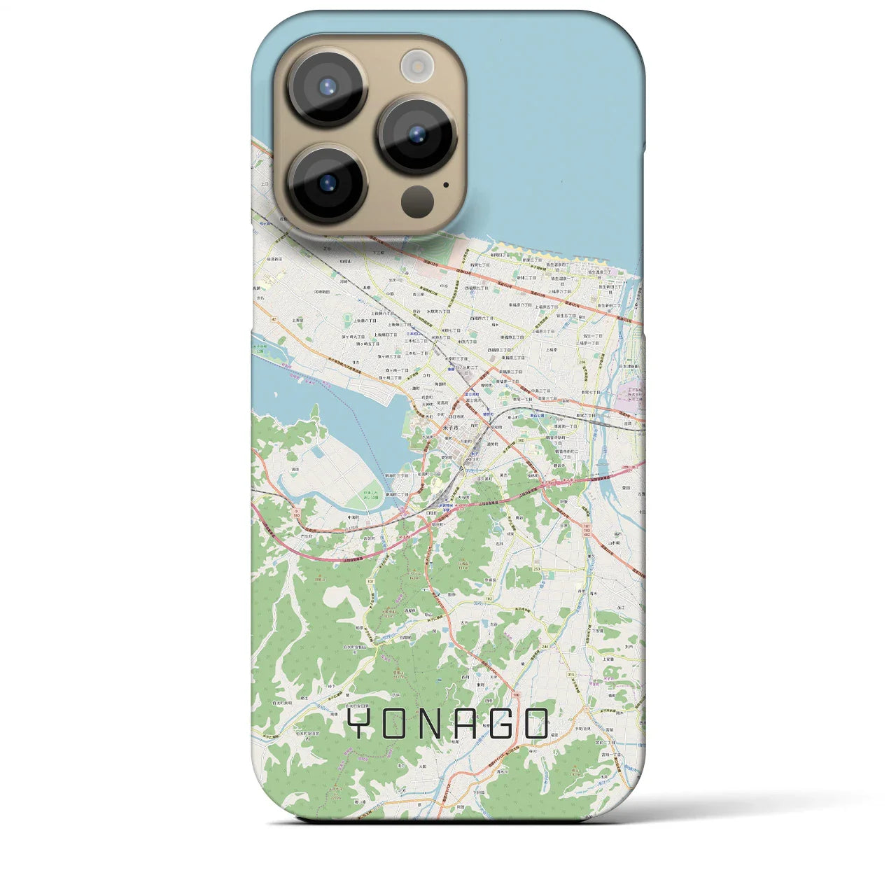 【米子(鳥取県)】地図柄iPhoneケース(バックカバータイプ)