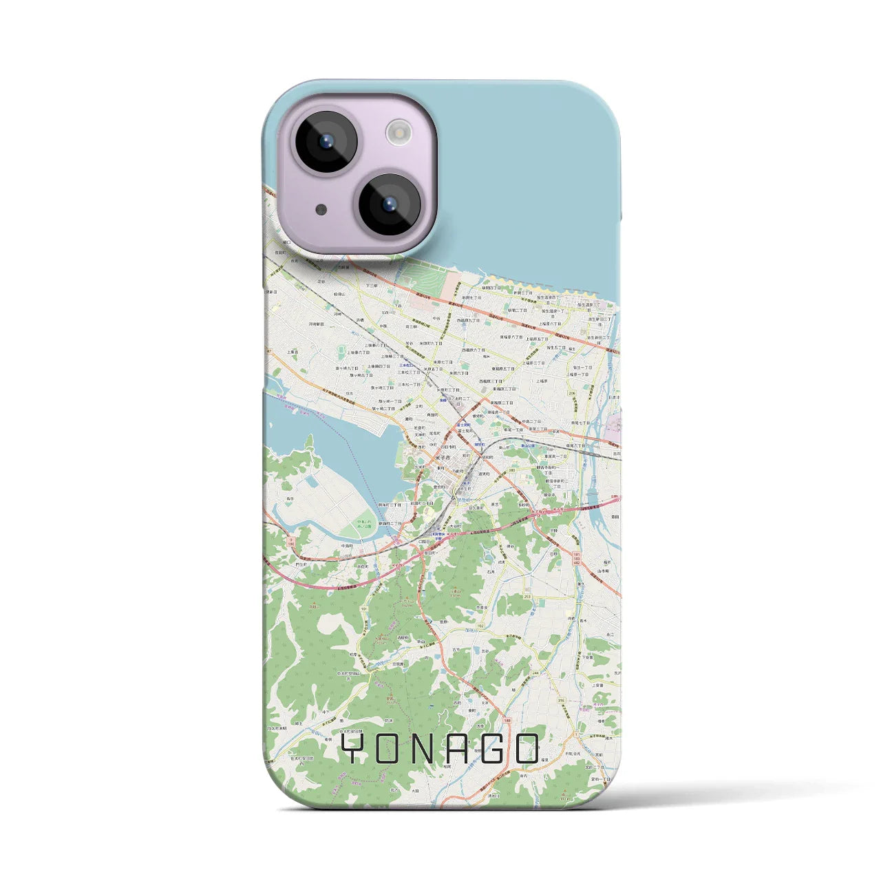 【米子(鳥取県)】地図柄iPhoneケース(バックカバータイプ)