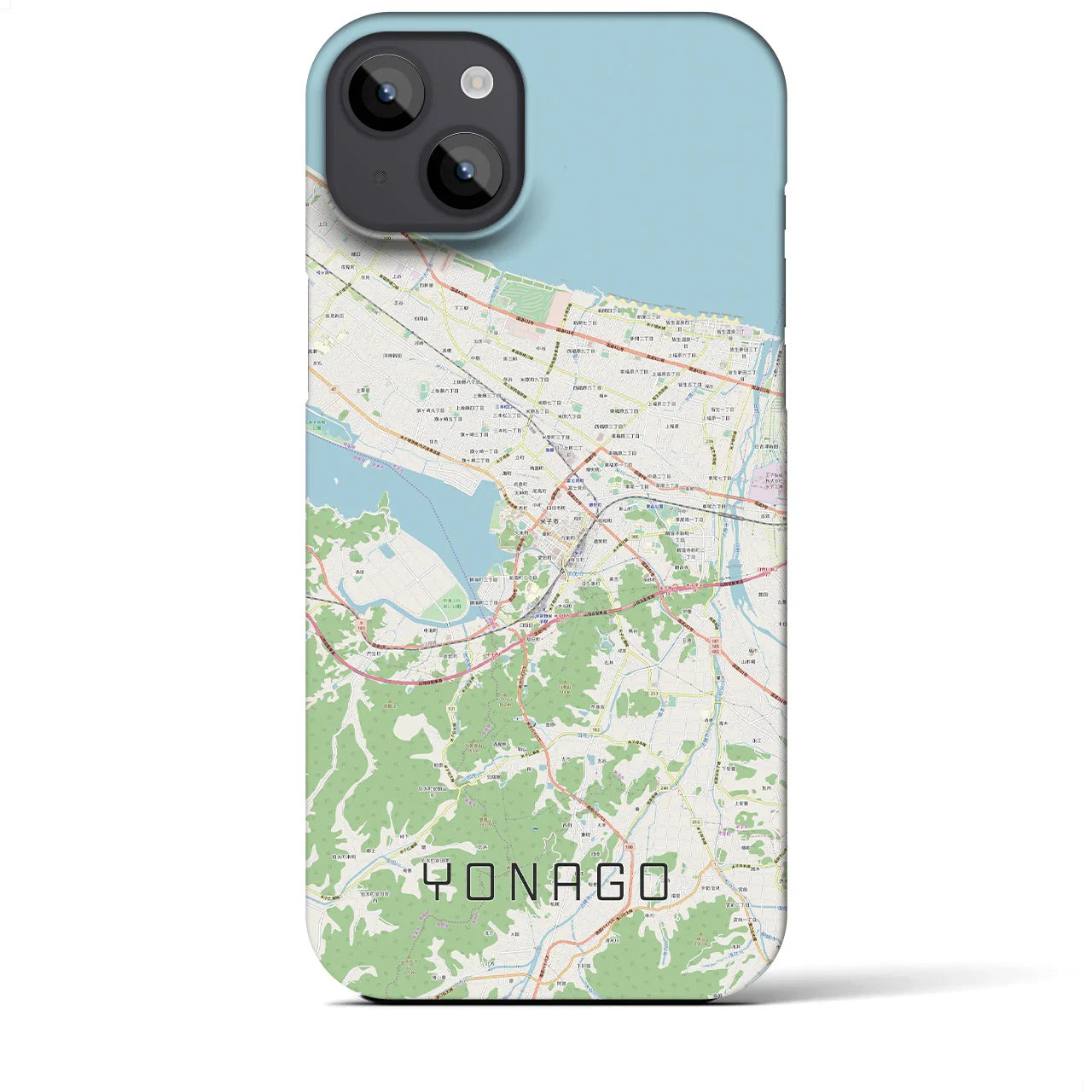 【米子(鳥取県)】地図柄iPhoneケース(バックカバータイプ)