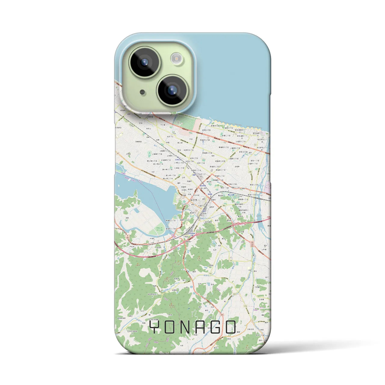 【米子(鳥取県)】地図柄iPhoneケース(バックカバータイプ)