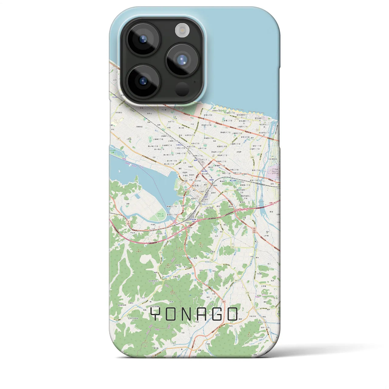 【米子(鳥取県)】地図柄iPhoneケース(バックカバータイプ)
