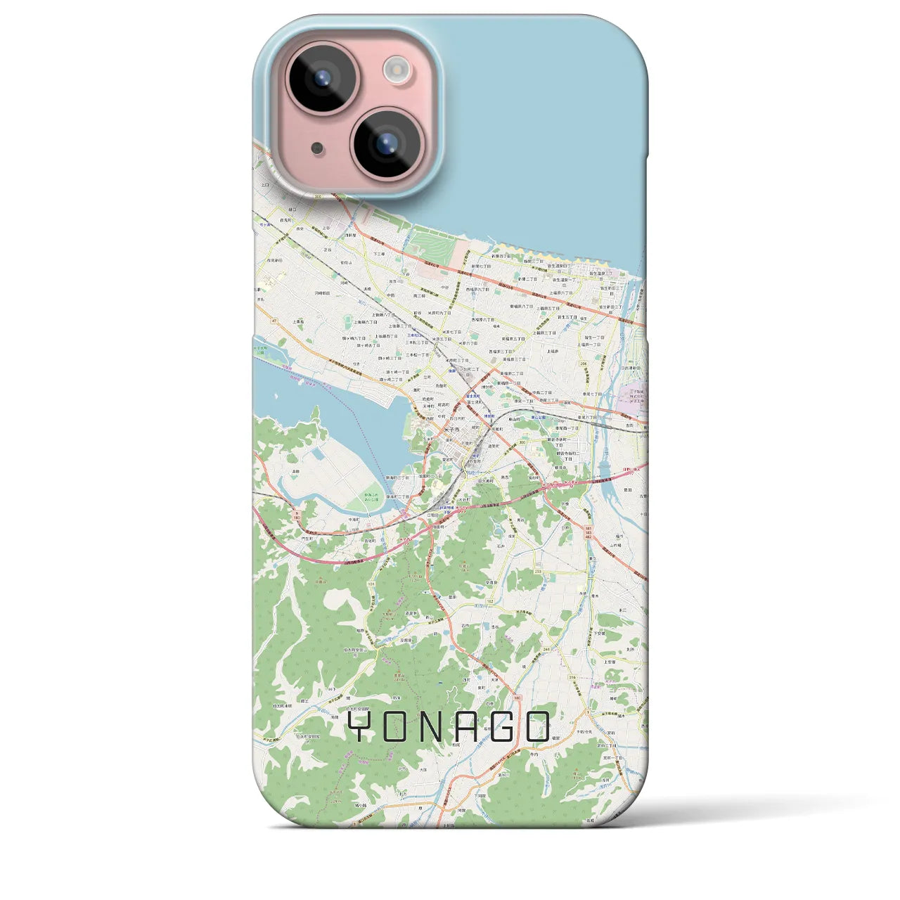 【米子(鳥取県)】地図柄iPhoneケース(バックカバータイプ)