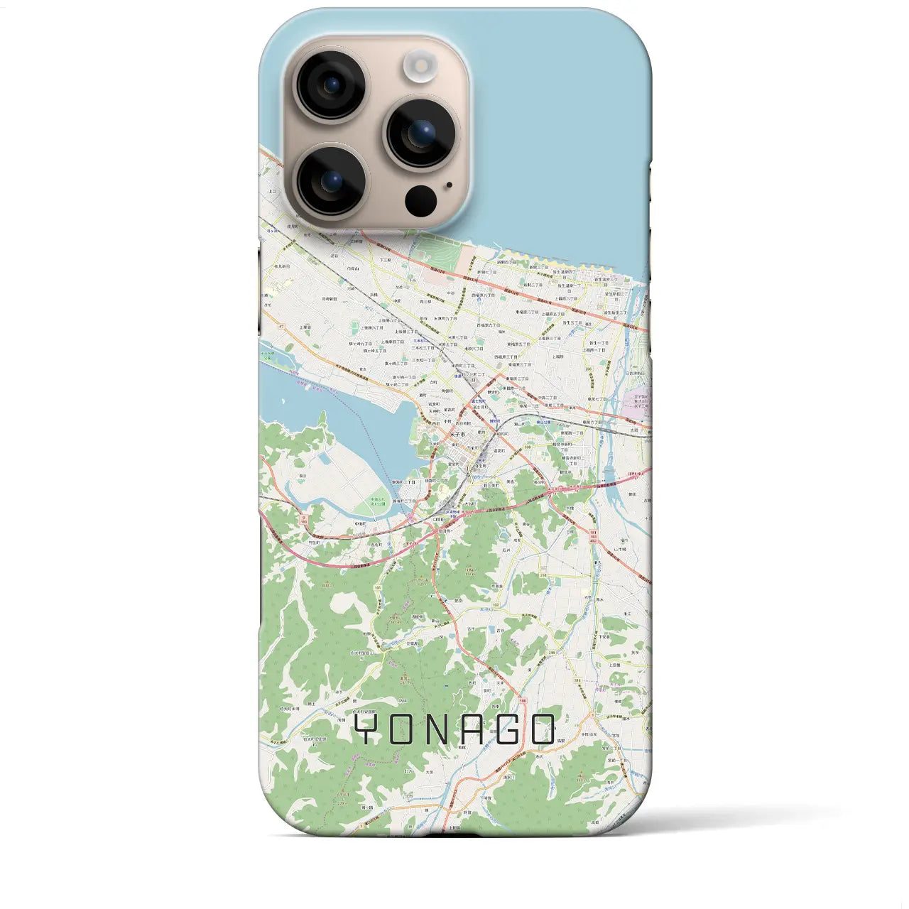 【米子(鳥取県)】地図柄iPhoneケース(バックカバータイプ)