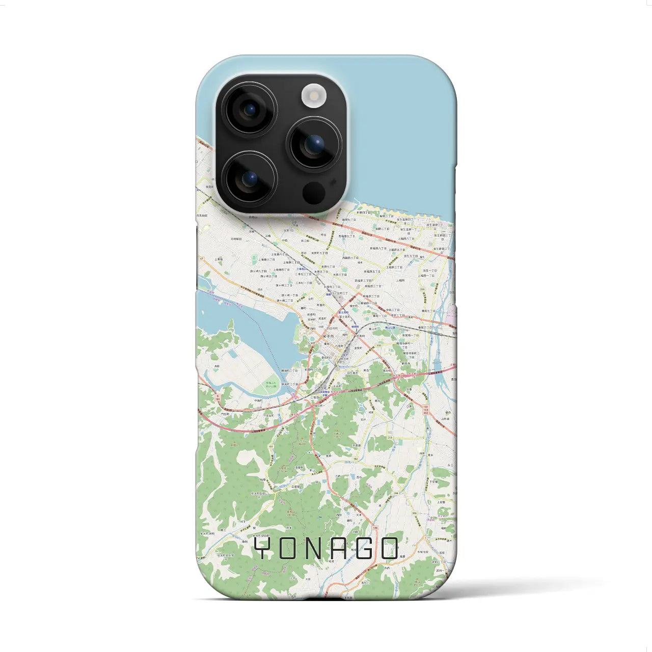 【米子(鳥取県)】地図柄iPhoneケース(バックカバータイプ)