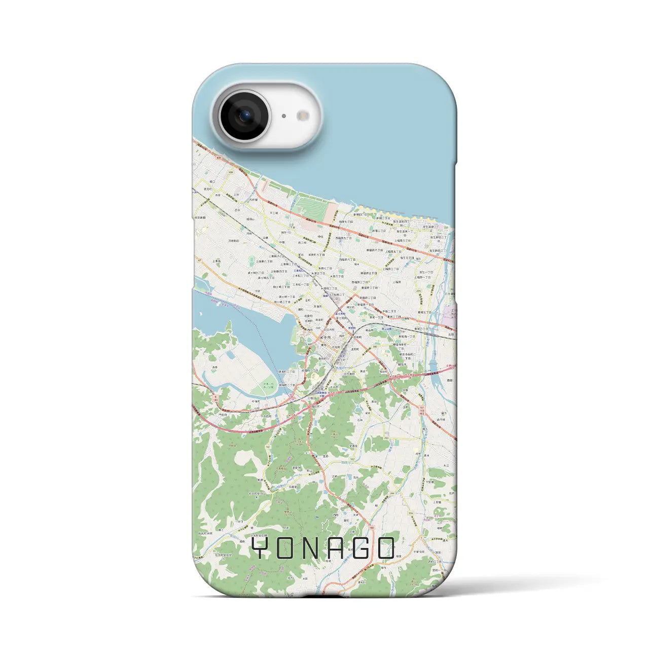 【米子(鳥取県)】地図柄iPhoneケース(バックカバータイプ)