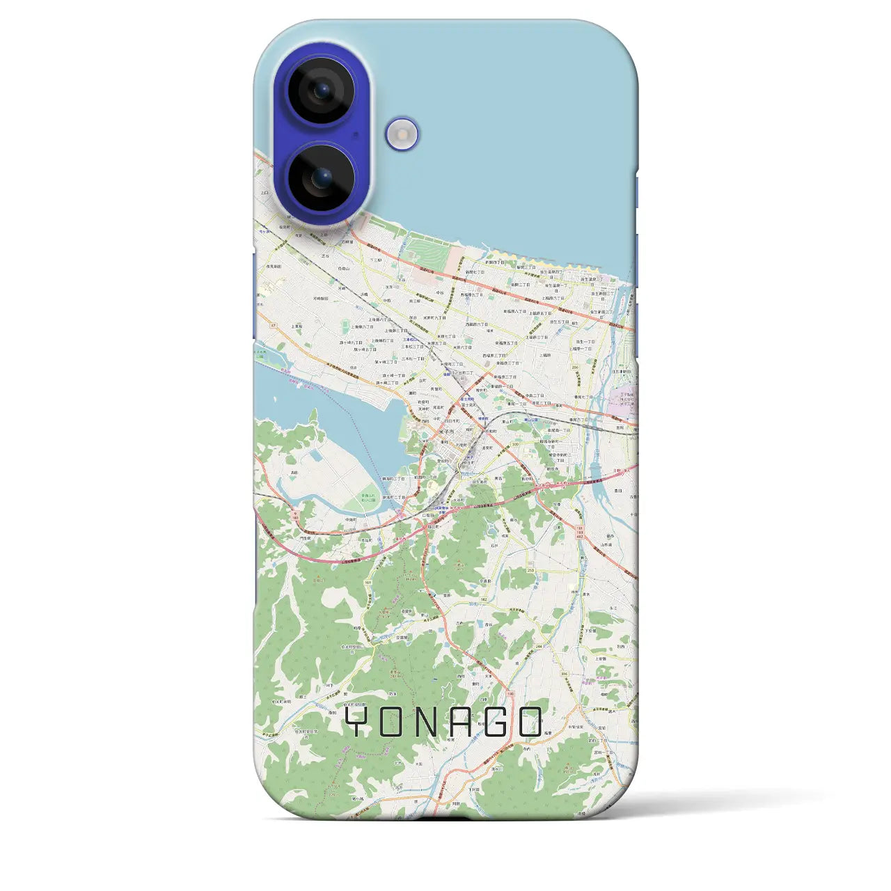 【米子(鳥取県)】地図柄iPhoneケース(バックカバータイプ)ナチュラル・iPhone 16 Pro Max 用