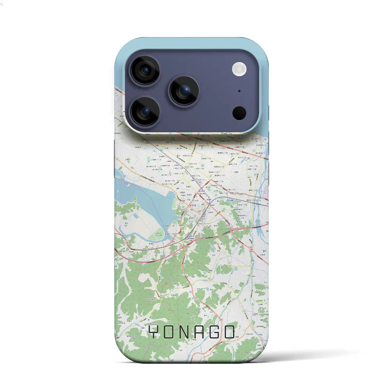 【米子(鳥取県)】地図柄iPhoneケース(バックカバータイプ)