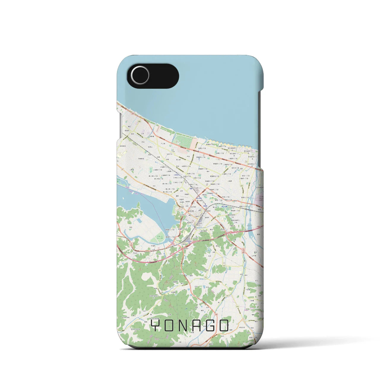 【米子(鳥取県)】地図柄iPhoneケース(バックカバータイプ)