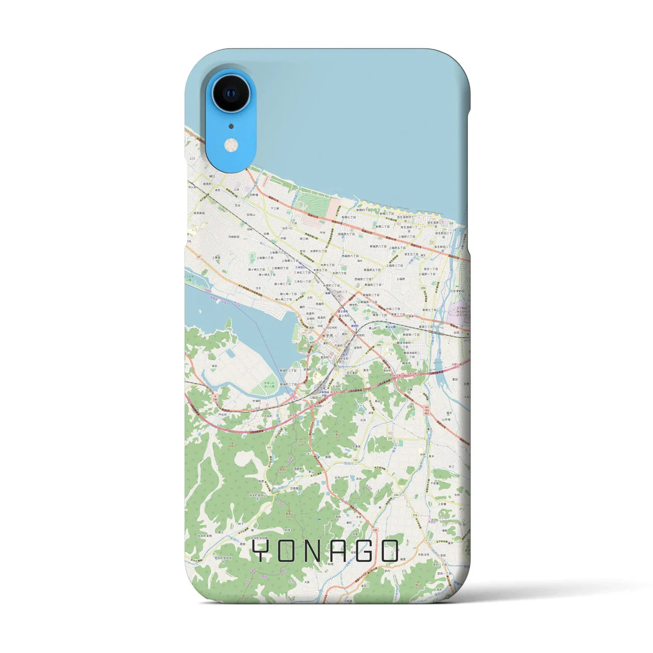 【米子(鳥取県)】地図柄iPhoneケース(バックカバータイプ)