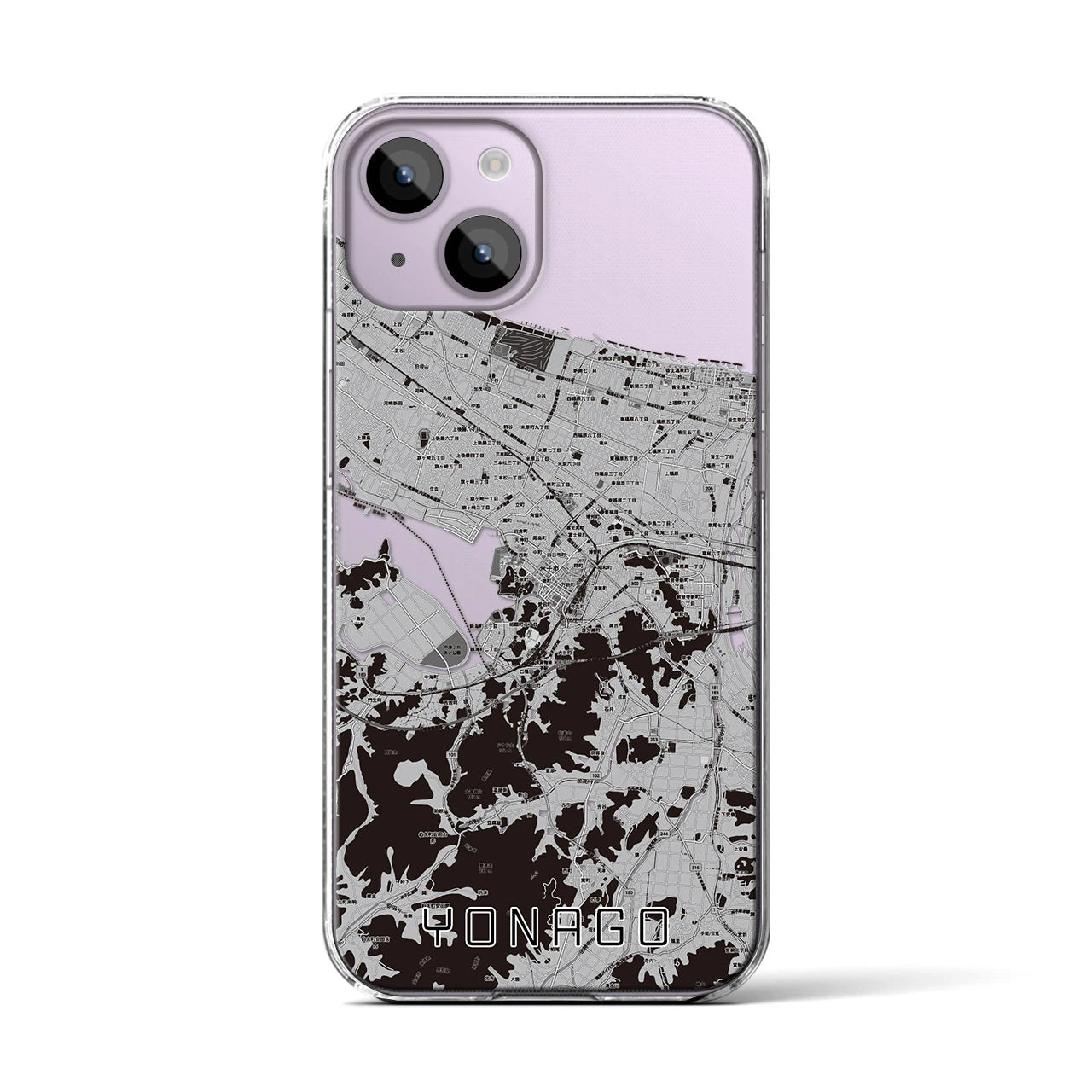 【米子(鳥取県)】地図柄iPhoneケース(クリアタイプ)