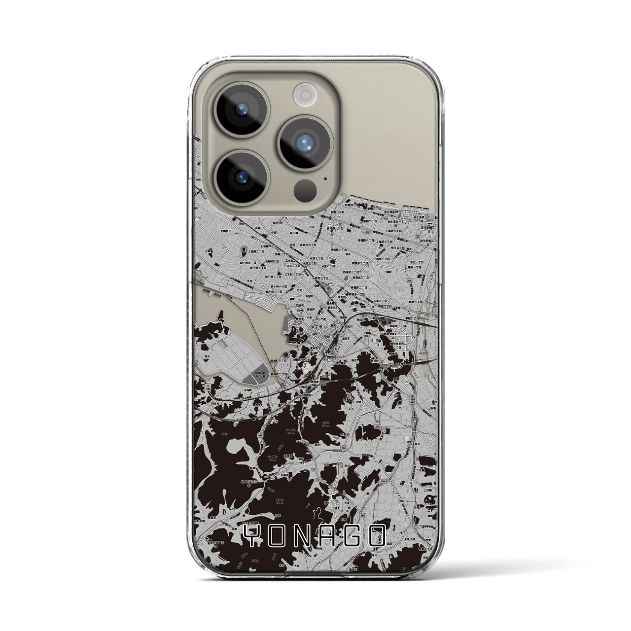 【米子(鳥取県)】地図柄iPhoneケース(クリアタイプ)