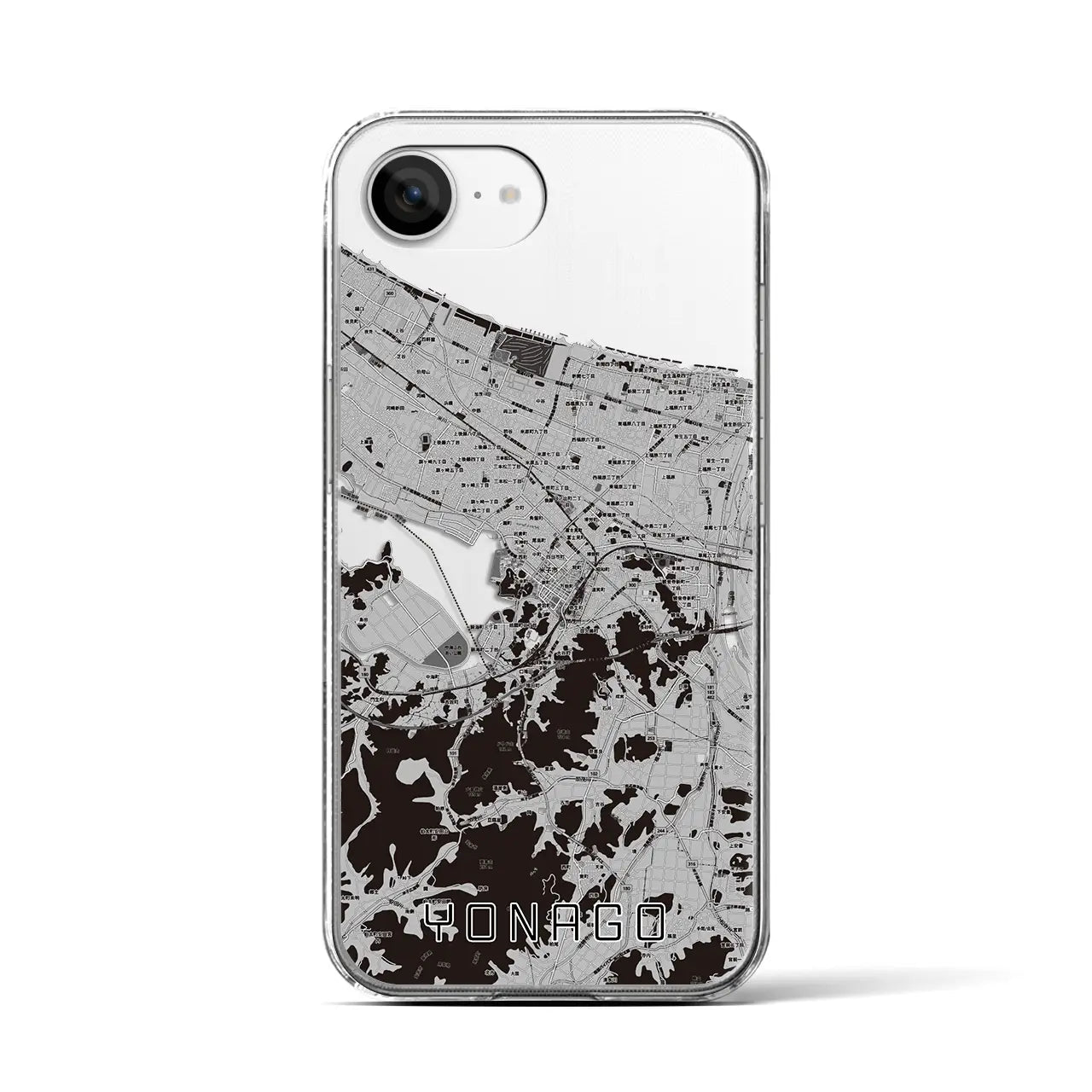 【米子(鳥取県)】地図柄iPhoneケース(クリアタイプ)