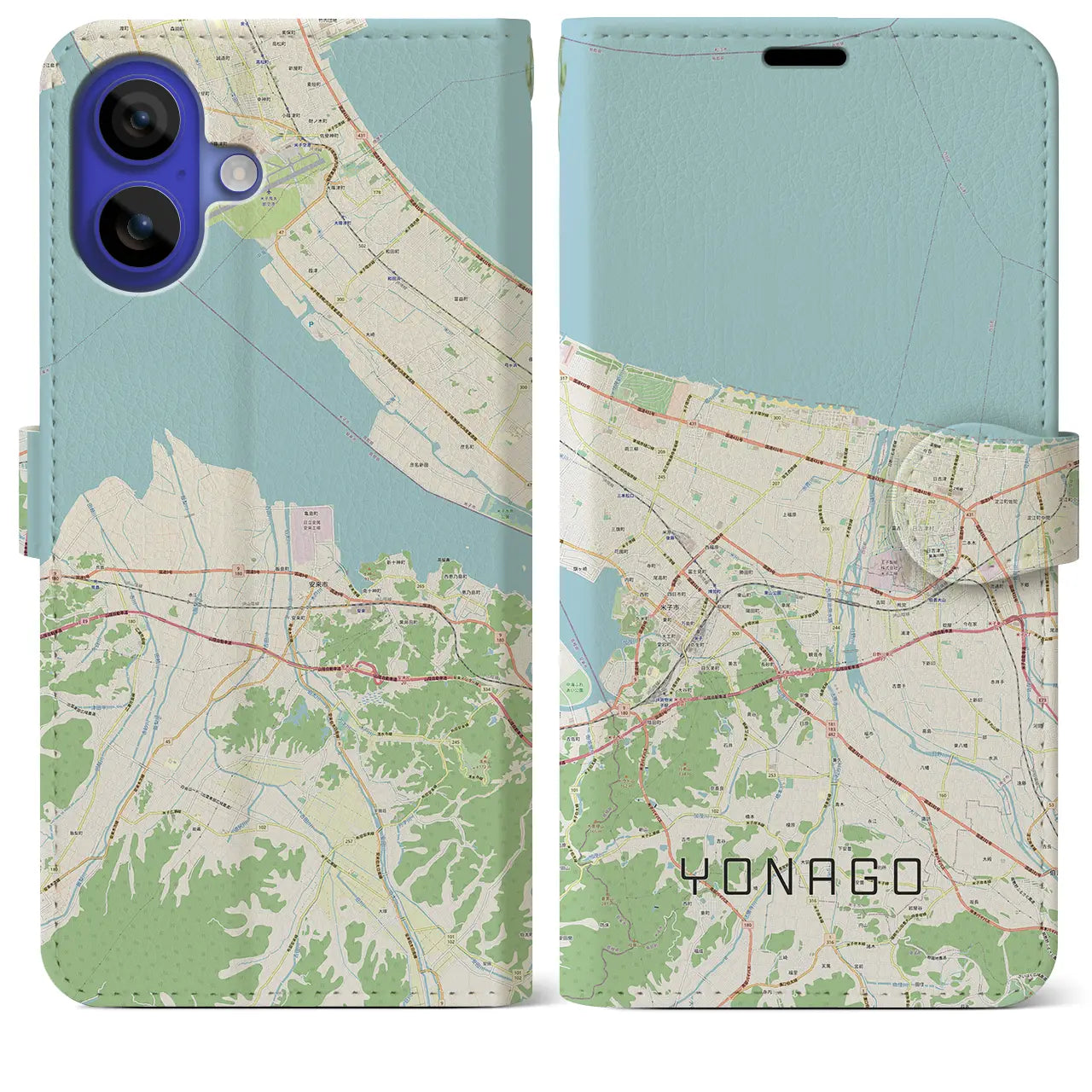 【米子(鳥取県)】地図柄iPhoneケース(手帳タイプ)