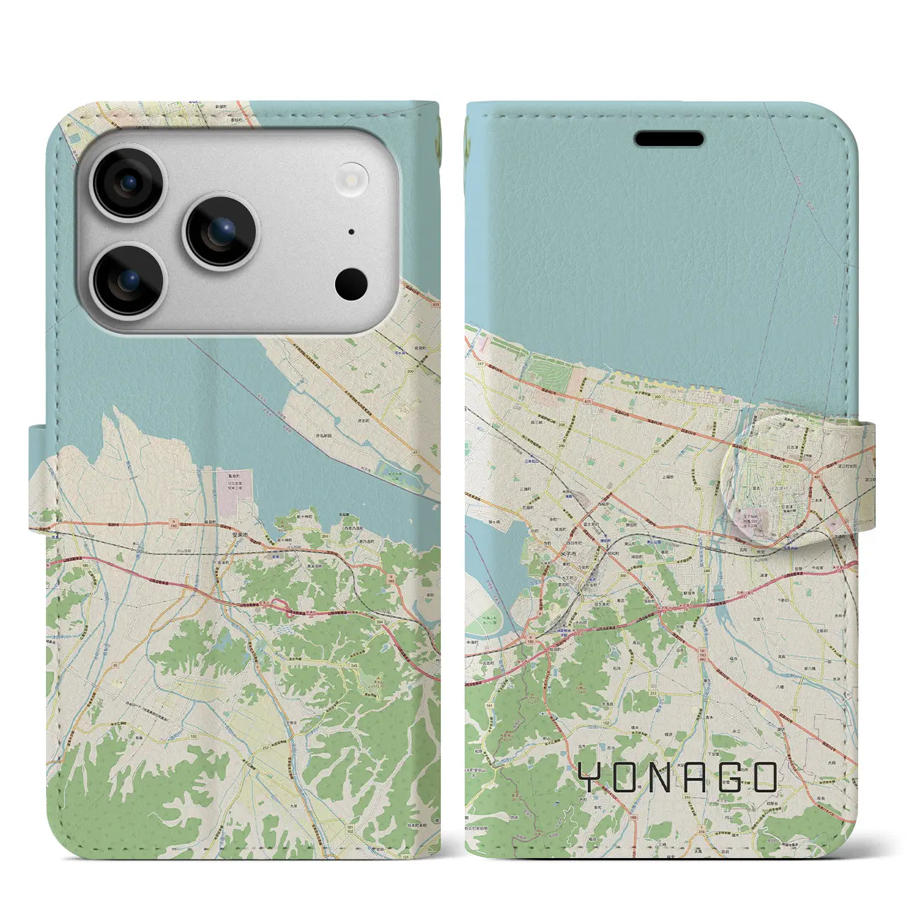 【米子(鳥取県)】地図柄iPhoneケース(手帳タイプ)