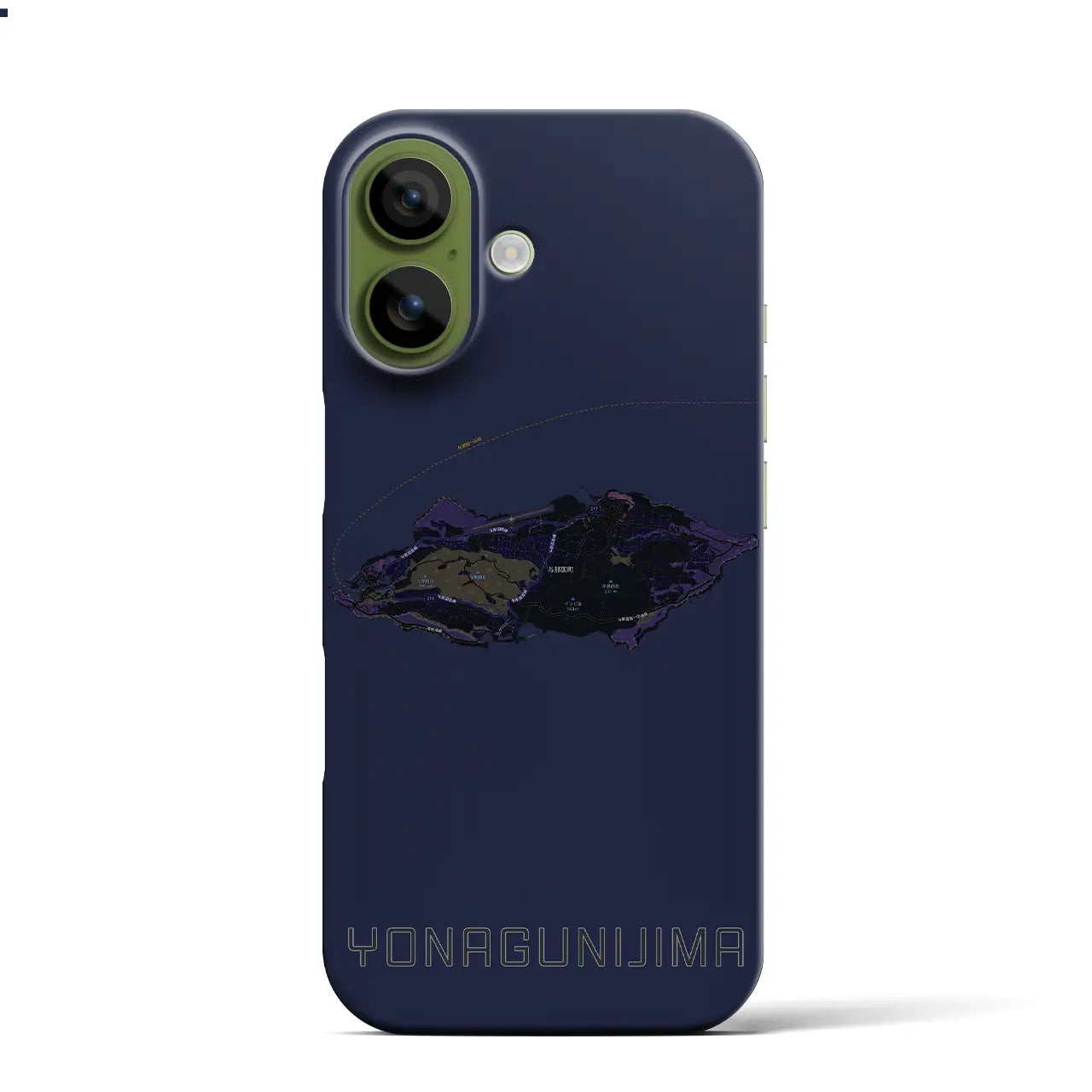 【与那国島(沖縄県)】地図柄iPhoneケース(バックカバータイプ)