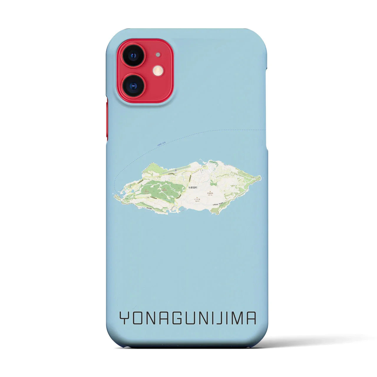 【与那国島(沖縄県)】地図柄iPhoneケース(バックカバータイプ)
