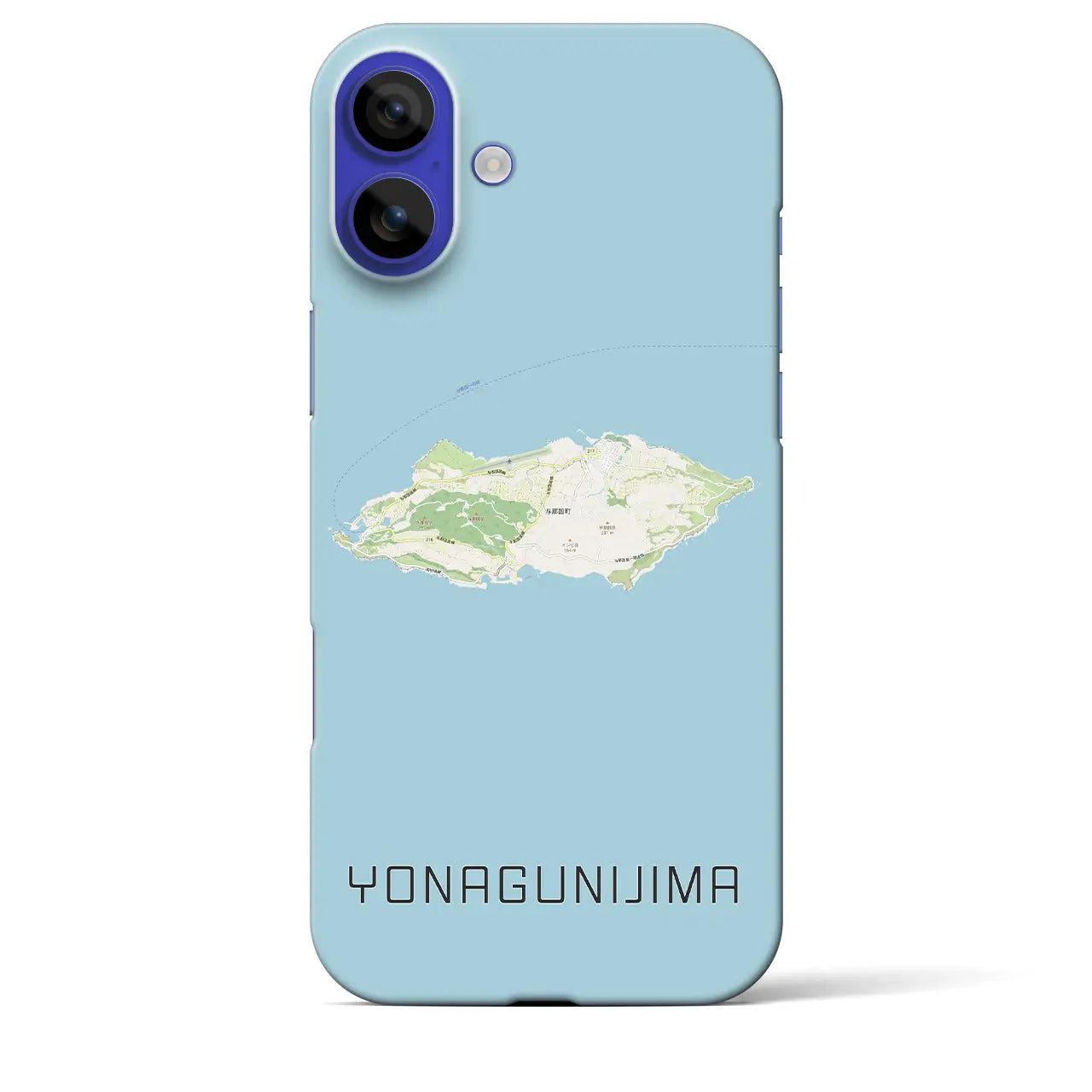 【与那国島(沖縄県)】地図柄iPhoneケース(バックカバータイプ)ナチュラル・iPhone 16 Pro Max 用