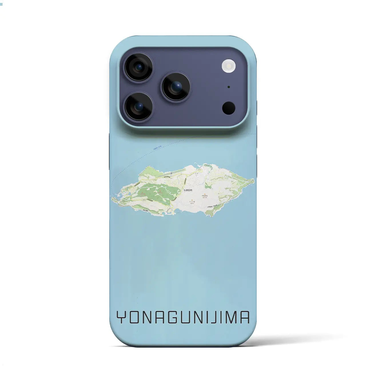 【与那国島(沖縄県)】地図柄iPhoneケース(バックカバータイプ)ナチュラル・iPhone 17 Pro Max 用