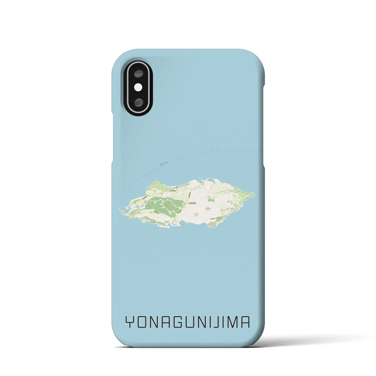 【与那国島(沖縄県)】地図柄iPhoneケース(バックカバータイプ)