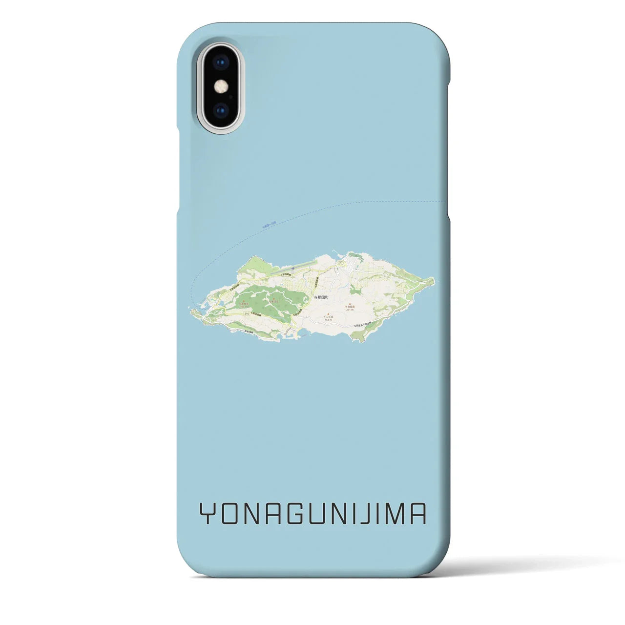 【与那国島(沖縄県)】地図柄iPhoneケース(バックカバータイプ)