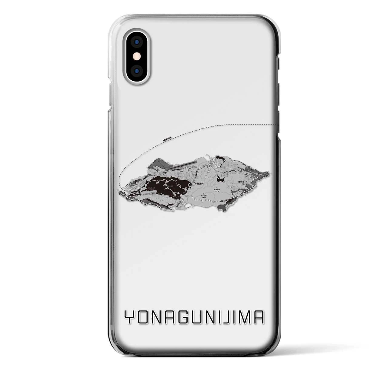 【与那国島(沖縄県)】地図柄iPhoneケース(クリアタイプ)
