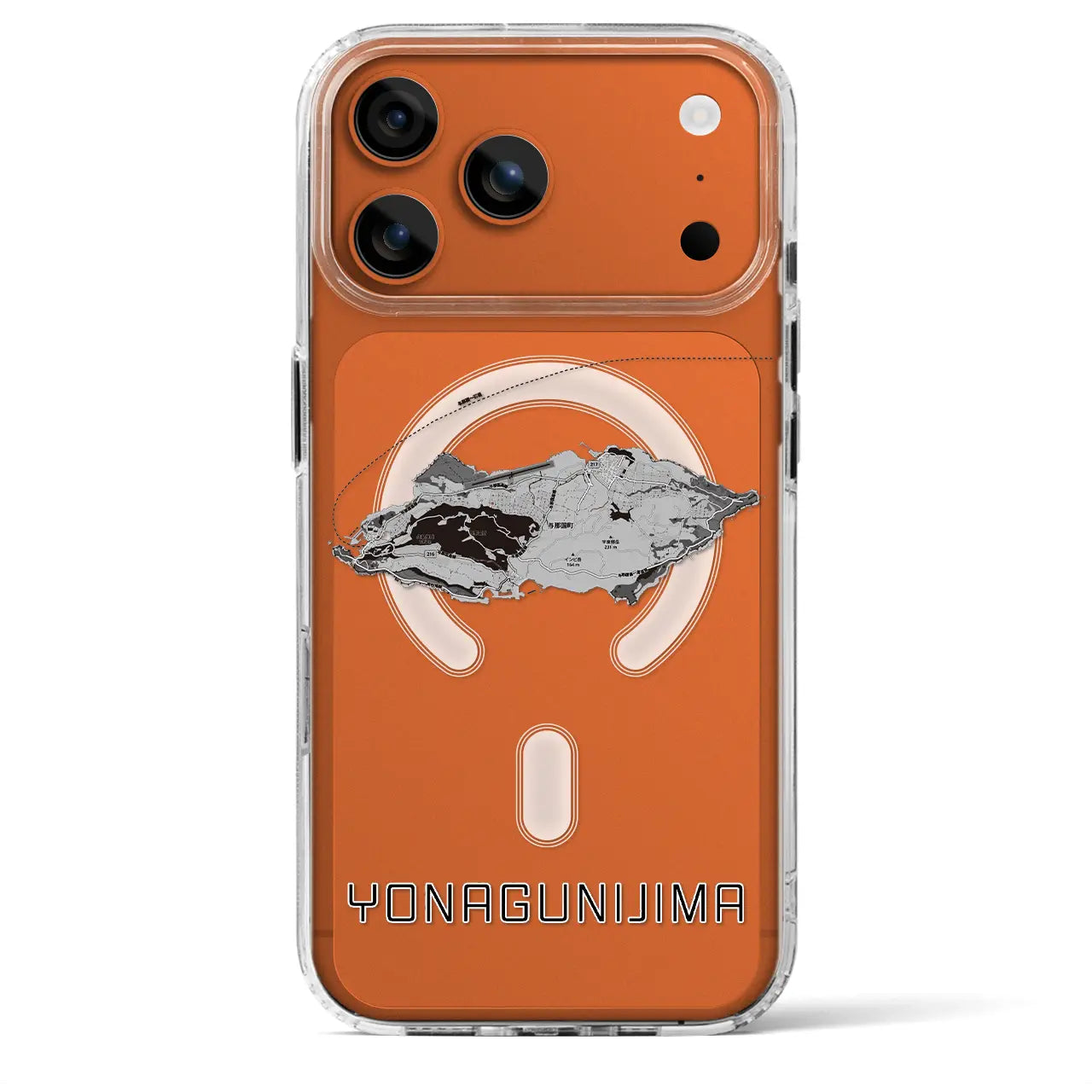 【与那国島(沖縄県)】地図柄iPhoneケース(MagSafeタイプ)