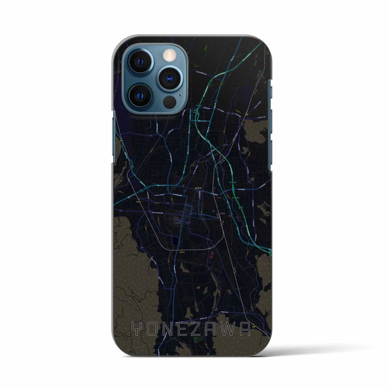 【米沢(山形県)】地図柄iPhoneケース(バックカバータイプ)
