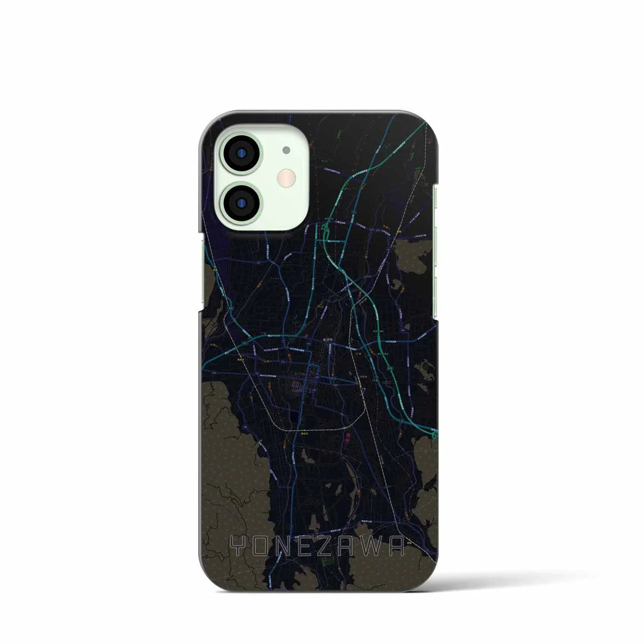 【米沢(山形県)】地図柄iPhoneケース(バックカバータイプ)