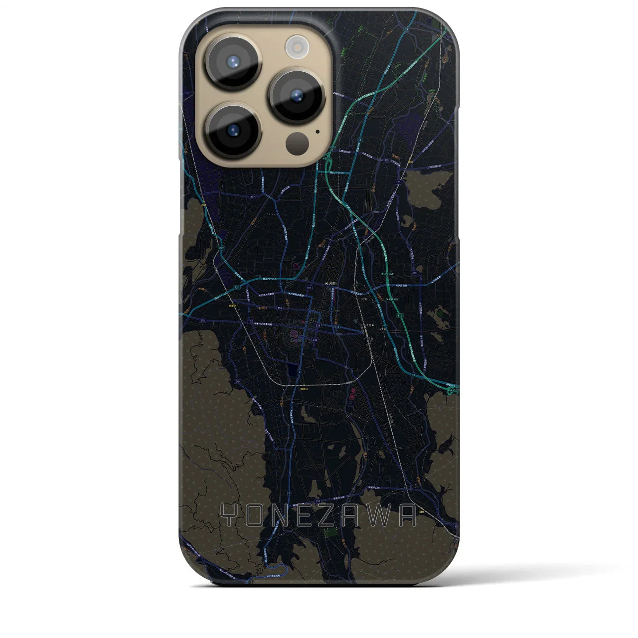 【米沢(山形県)】地図柄iPhoneケース(バックカバータイプ)