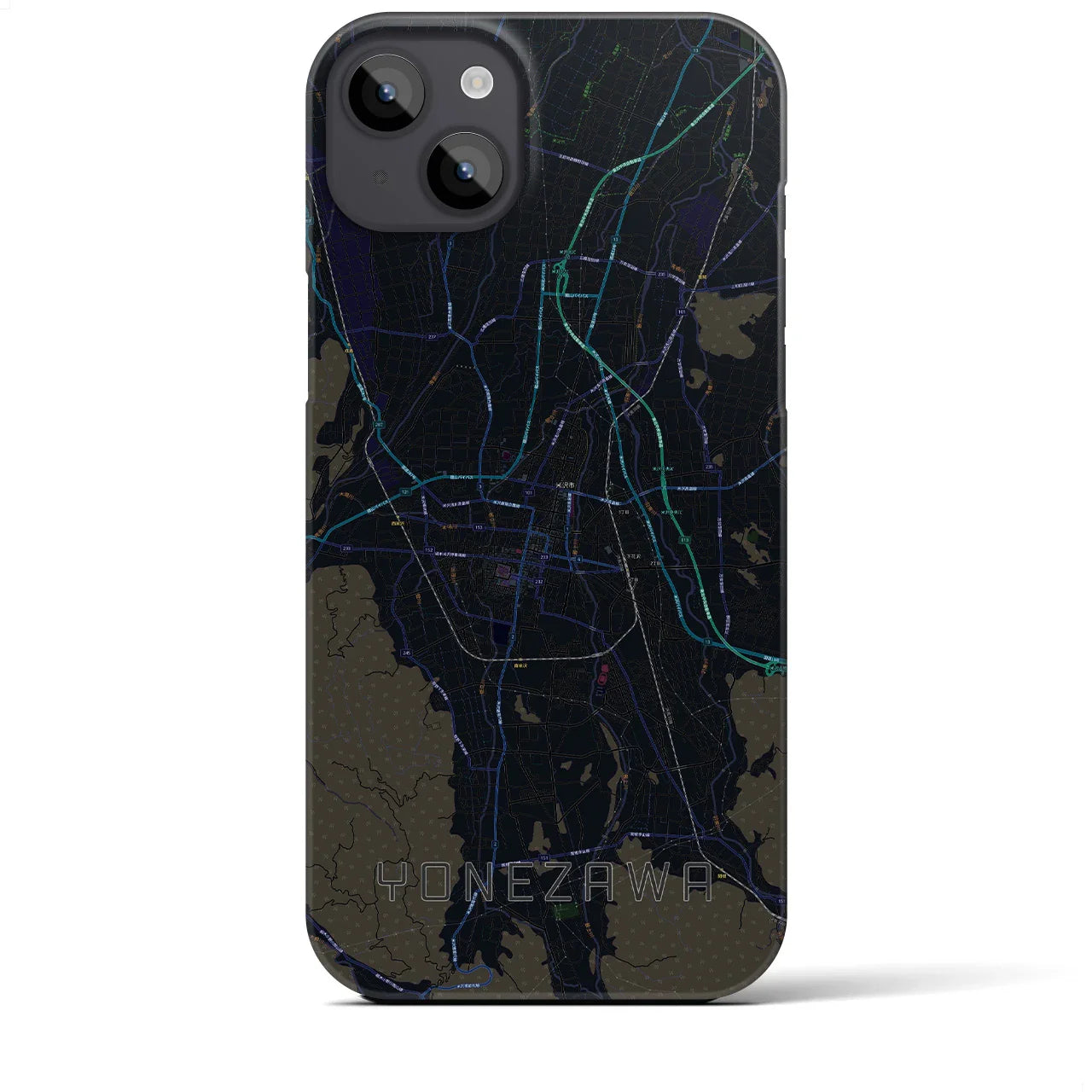 【米沢(山形県)】地図柄iPhoneケース(バックカバータイプ)