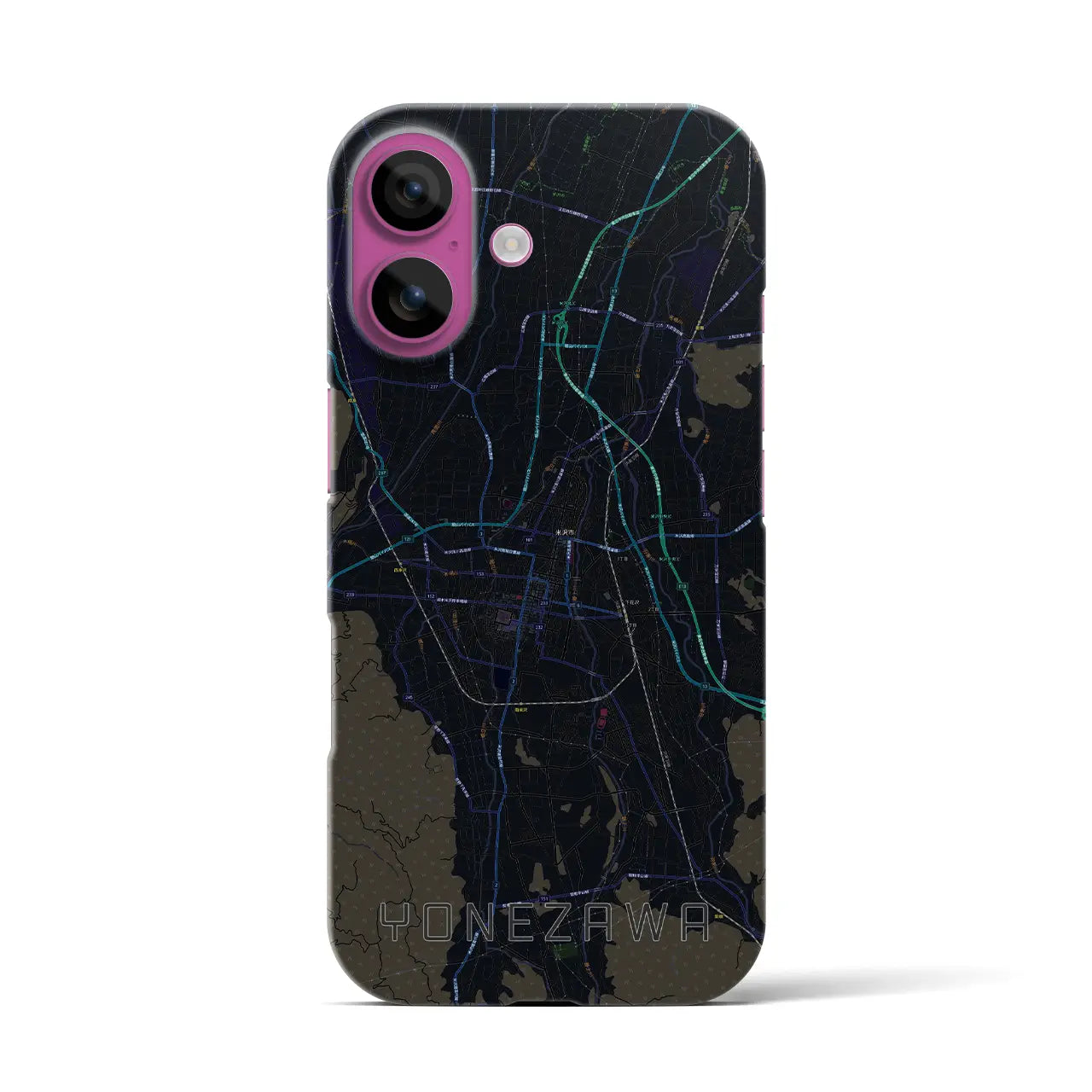 【米沢(山形県)】地図柄iPhoneケース(バックカバータイプ)