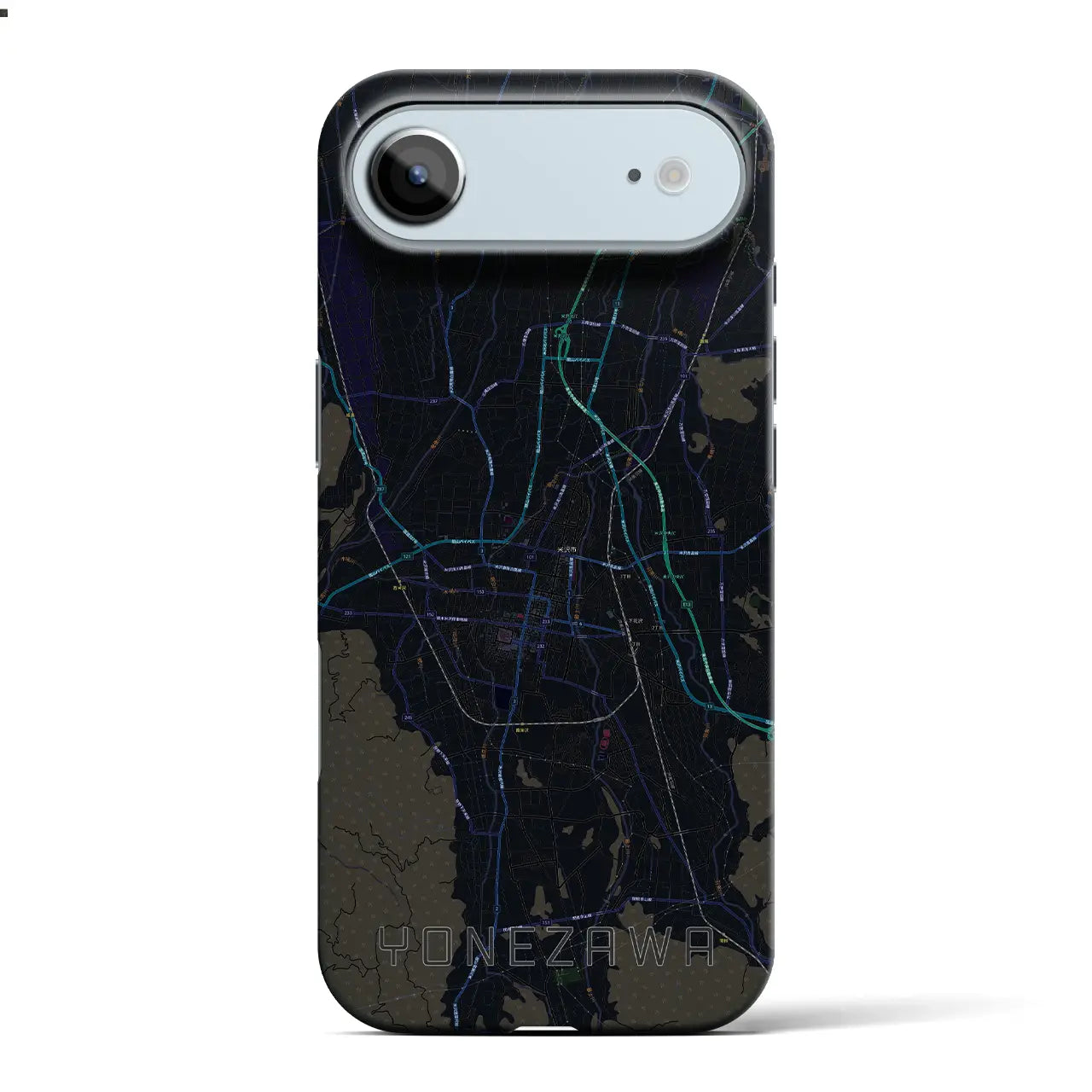 【米沢(山形県)】地図柄iPhoneケース(バックカバータイプ)