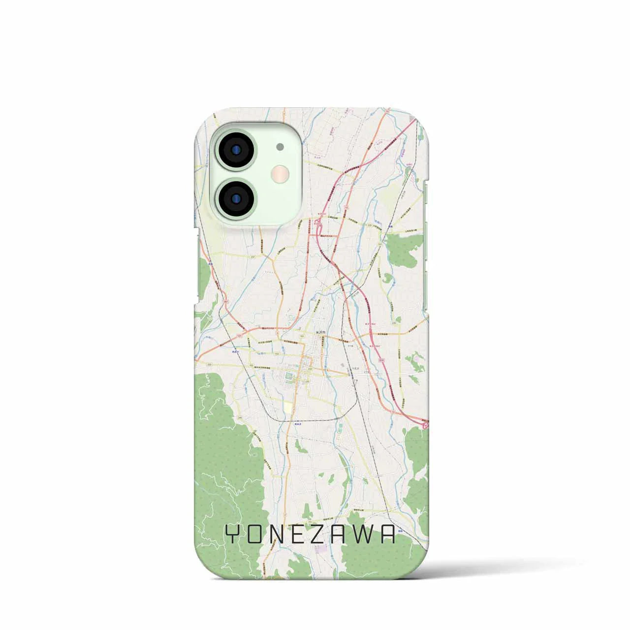 【米沢(山形県)】地図柄iPhoneケース(バックカバータイプ)