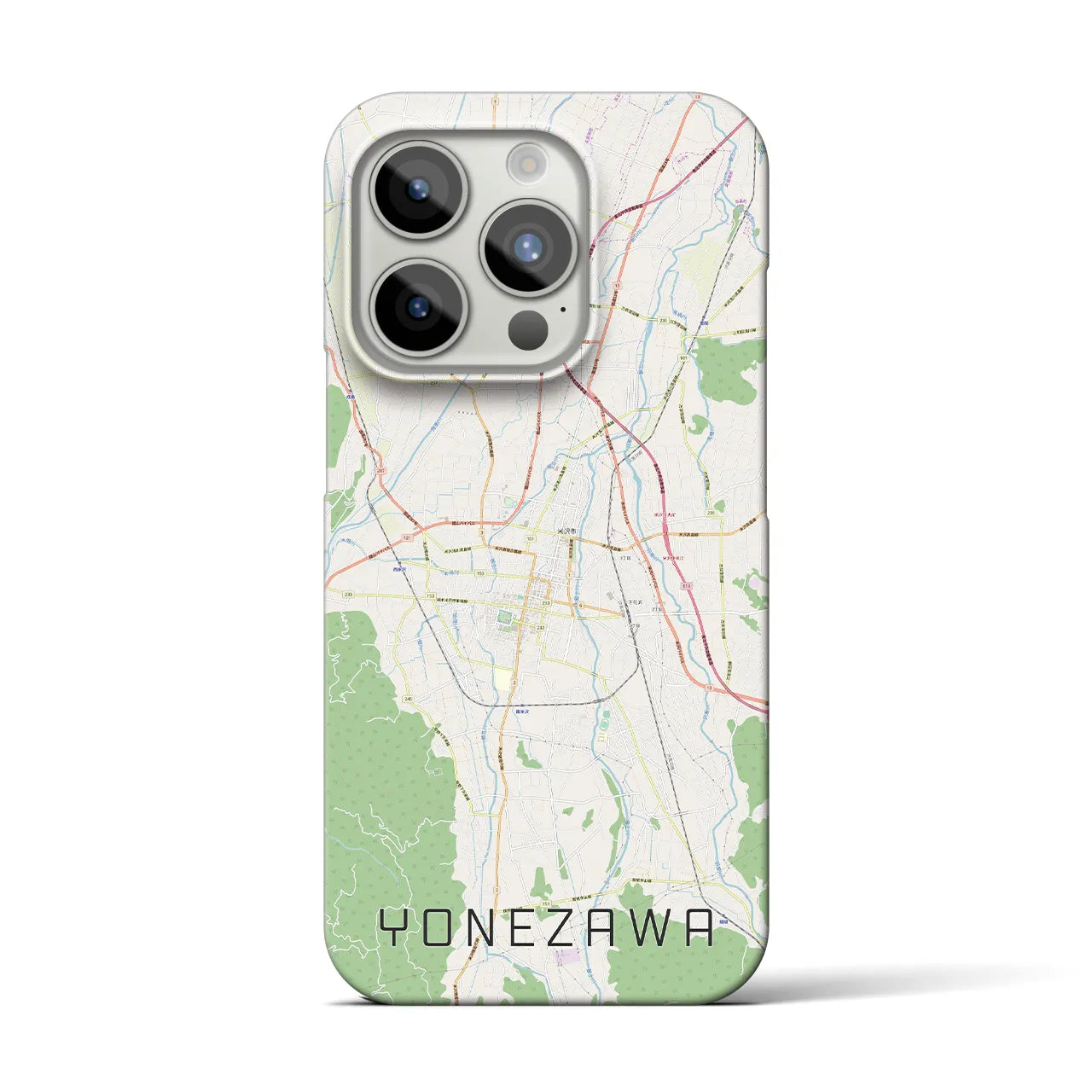 【米沢(山形県)】地図柄iPhoneケース(バックカバータイプ)
