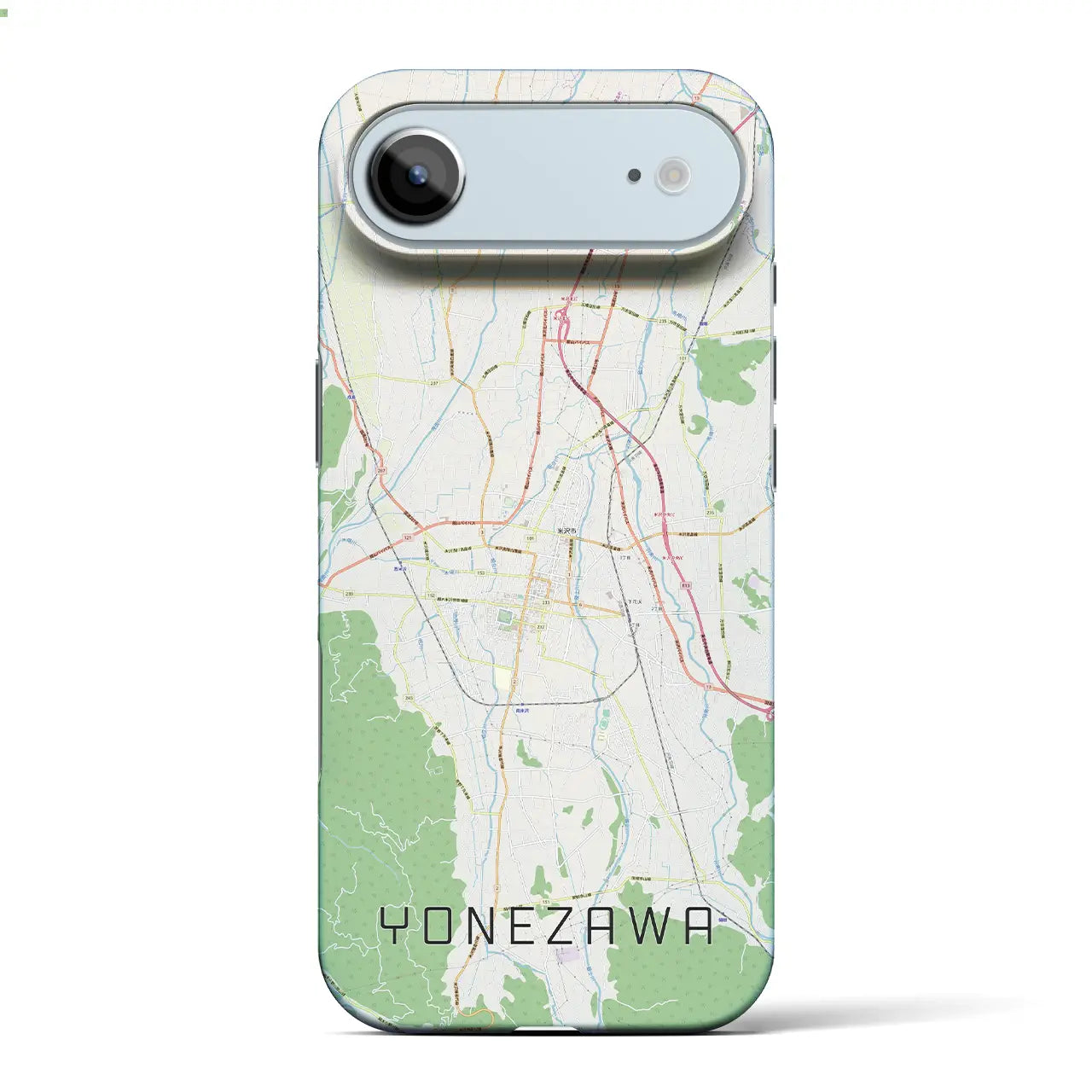 【米沢(山形県)】地図柄iPhoneケース(バックカバータイプ)