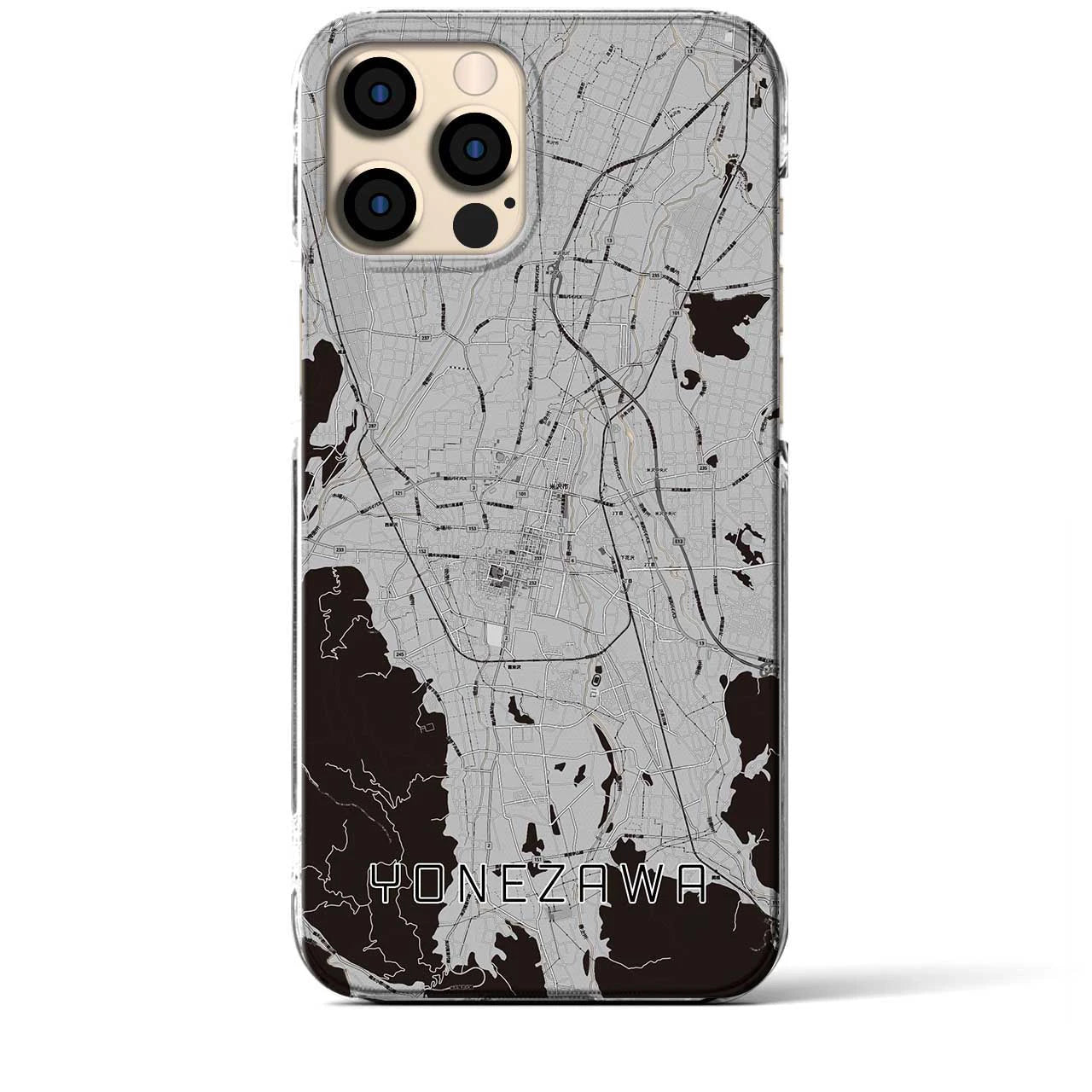 【米沢(山形県)】地図柄iPhoneケース(クリアタイプ)