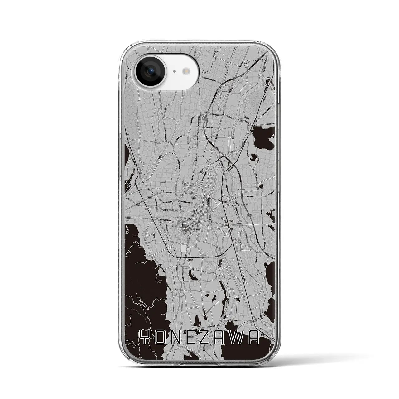 【米沢(山形県)】地図柄iPhoneケース(クリアタイプ)