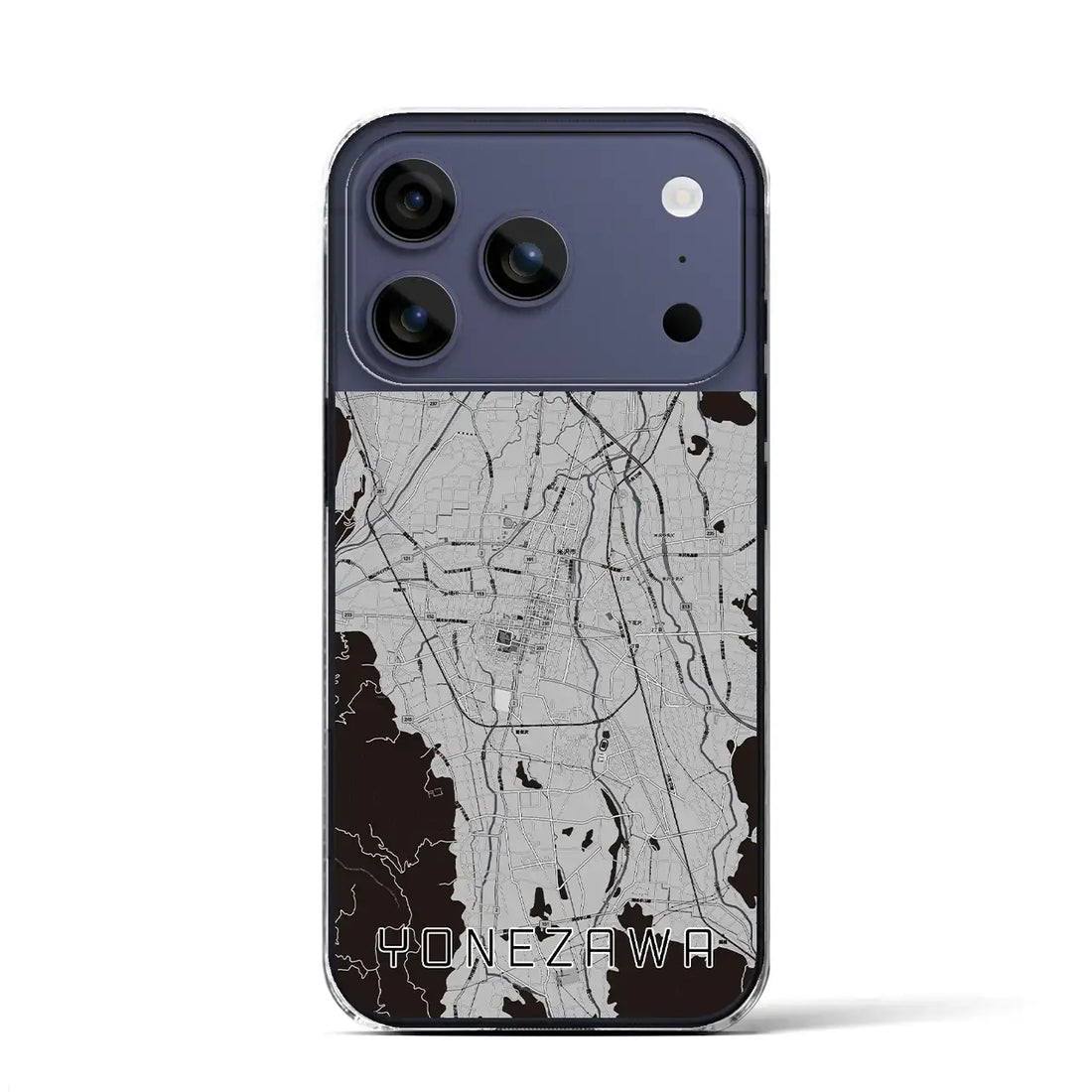 【米沢(山形県)】地図柄iPhoneケース(クリアタイプ)