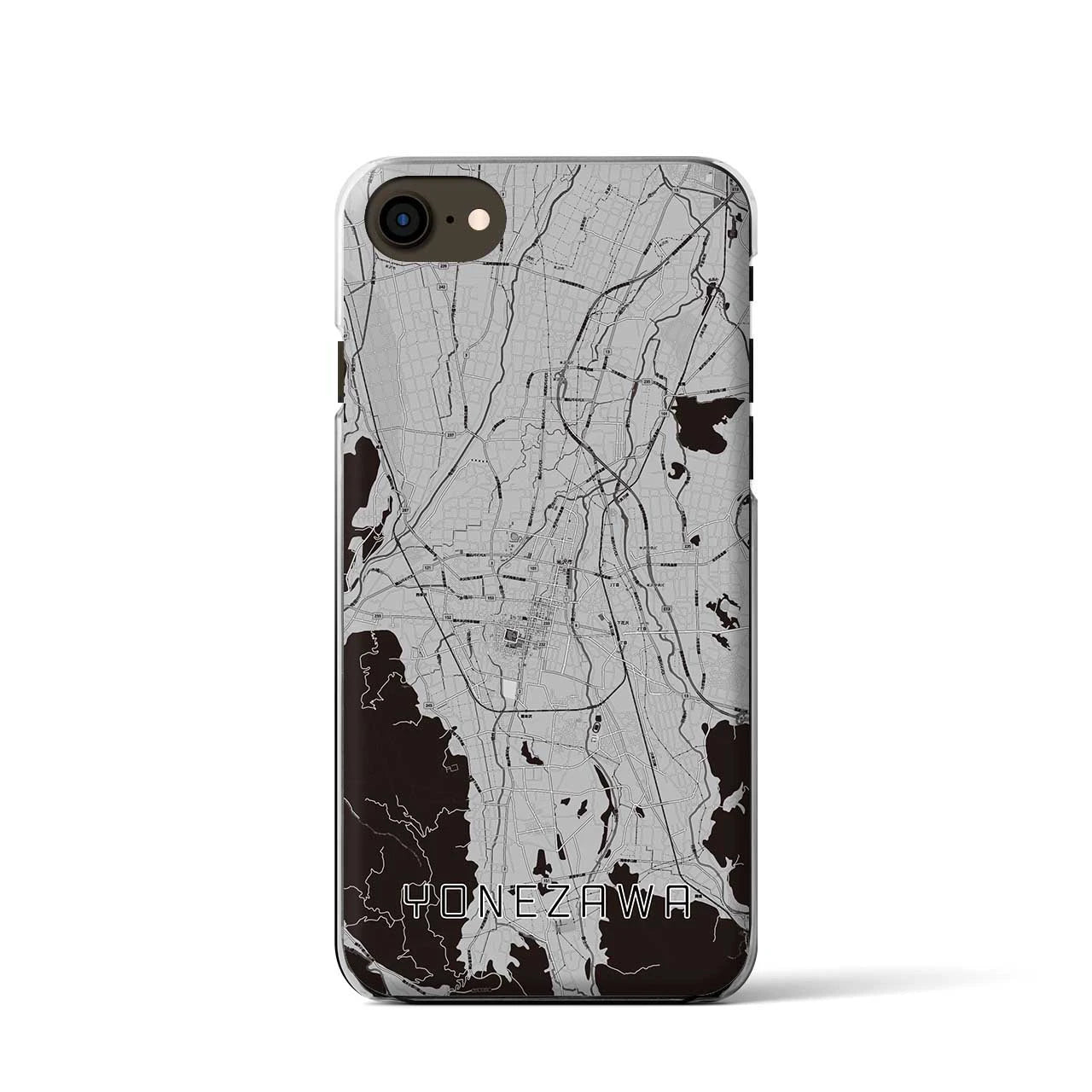 【米沢(山形県)】地図柄iPhoneケース(クリアタイプ)