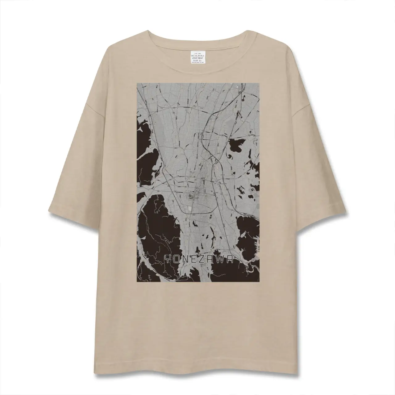 【米沢(山形県)】地図柄ビッグシルエットTシャツ