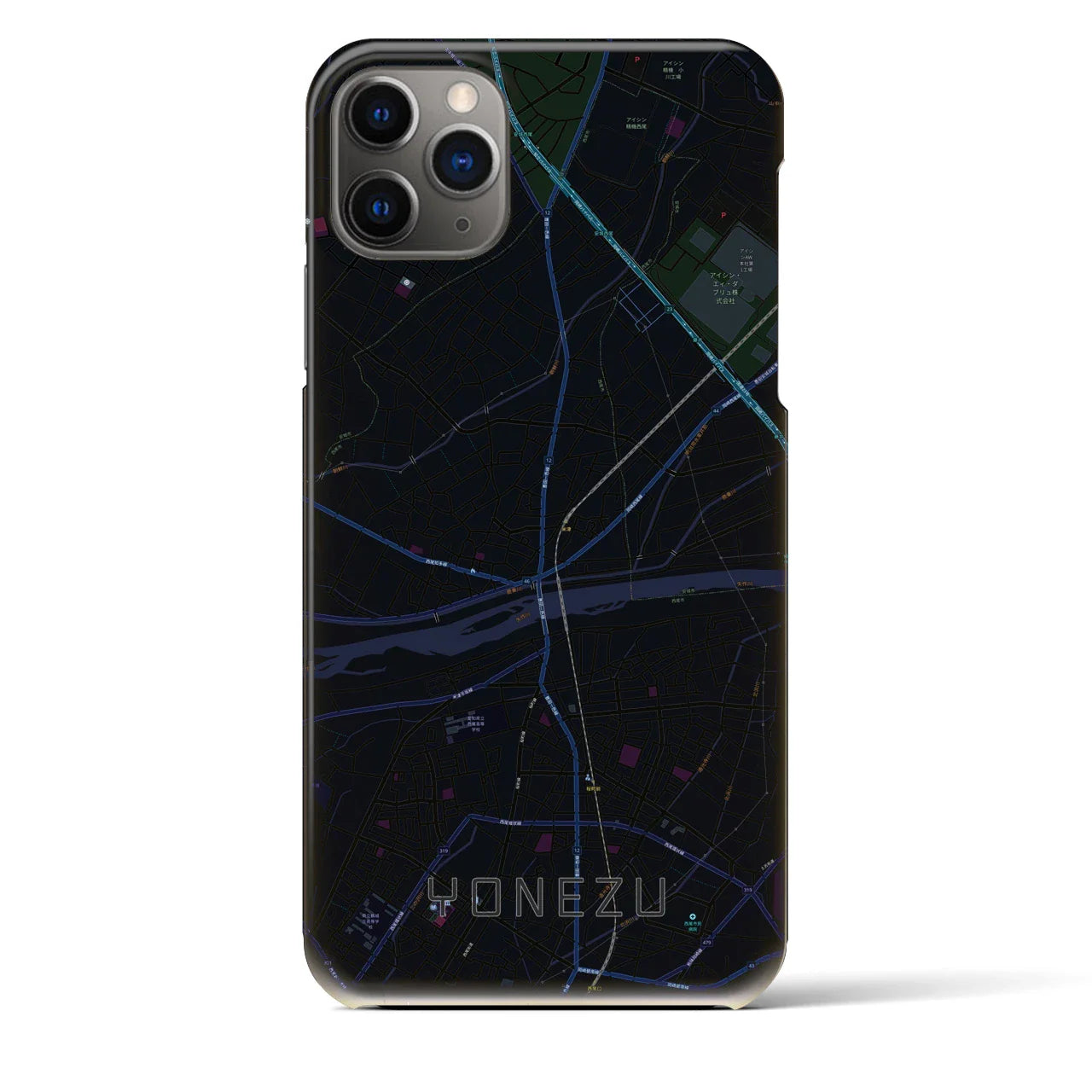 【米津(愛知県)】地図柄iPhoneケース(バックカバータイプ)