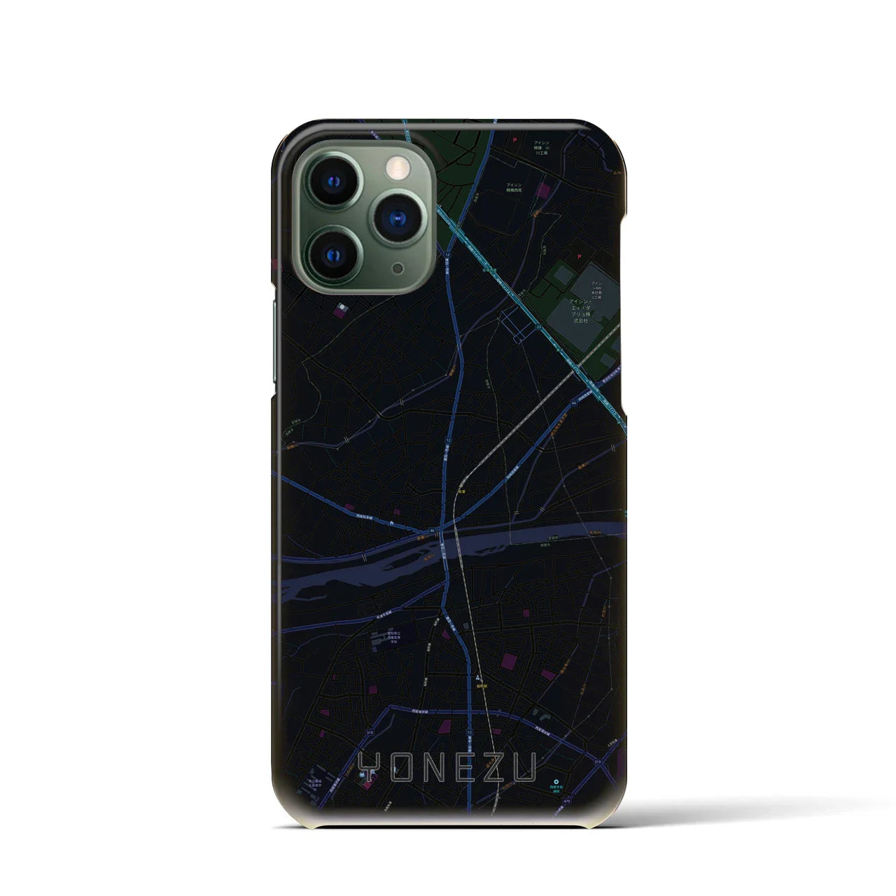 【米津(愛知県)】地図柄iPhoneケース(バックカバータイプ)