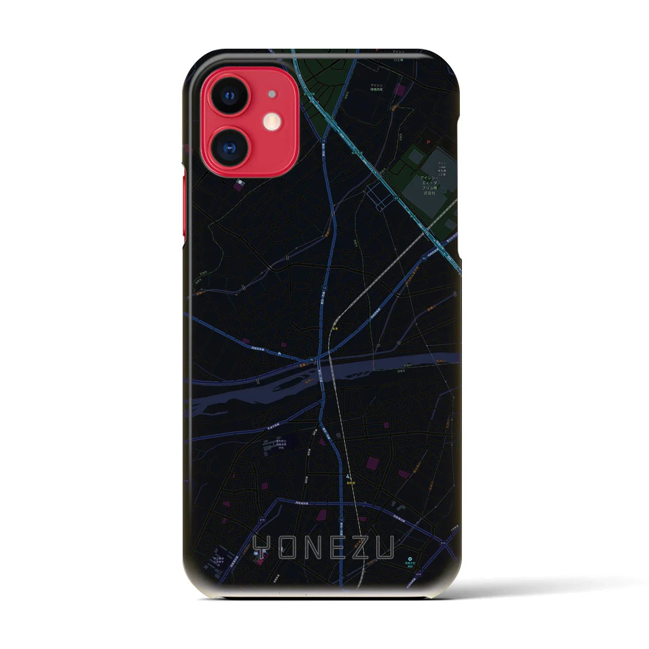 【米津(愛知県)】地図柄iPhoneケース(バックカバータイプ)